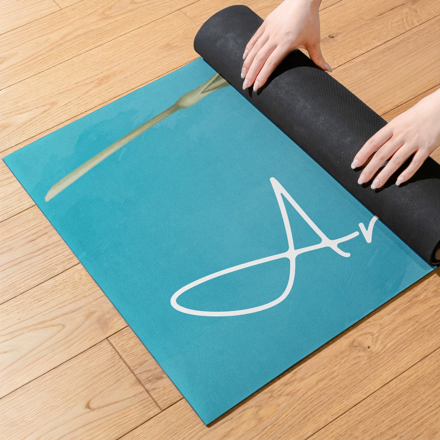 Custom Name, Birth Flower - Personalized Yoga Mat