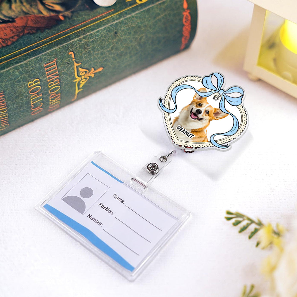Custom Pet, Dog, Cat - Personalized Acrylic Badge Reel