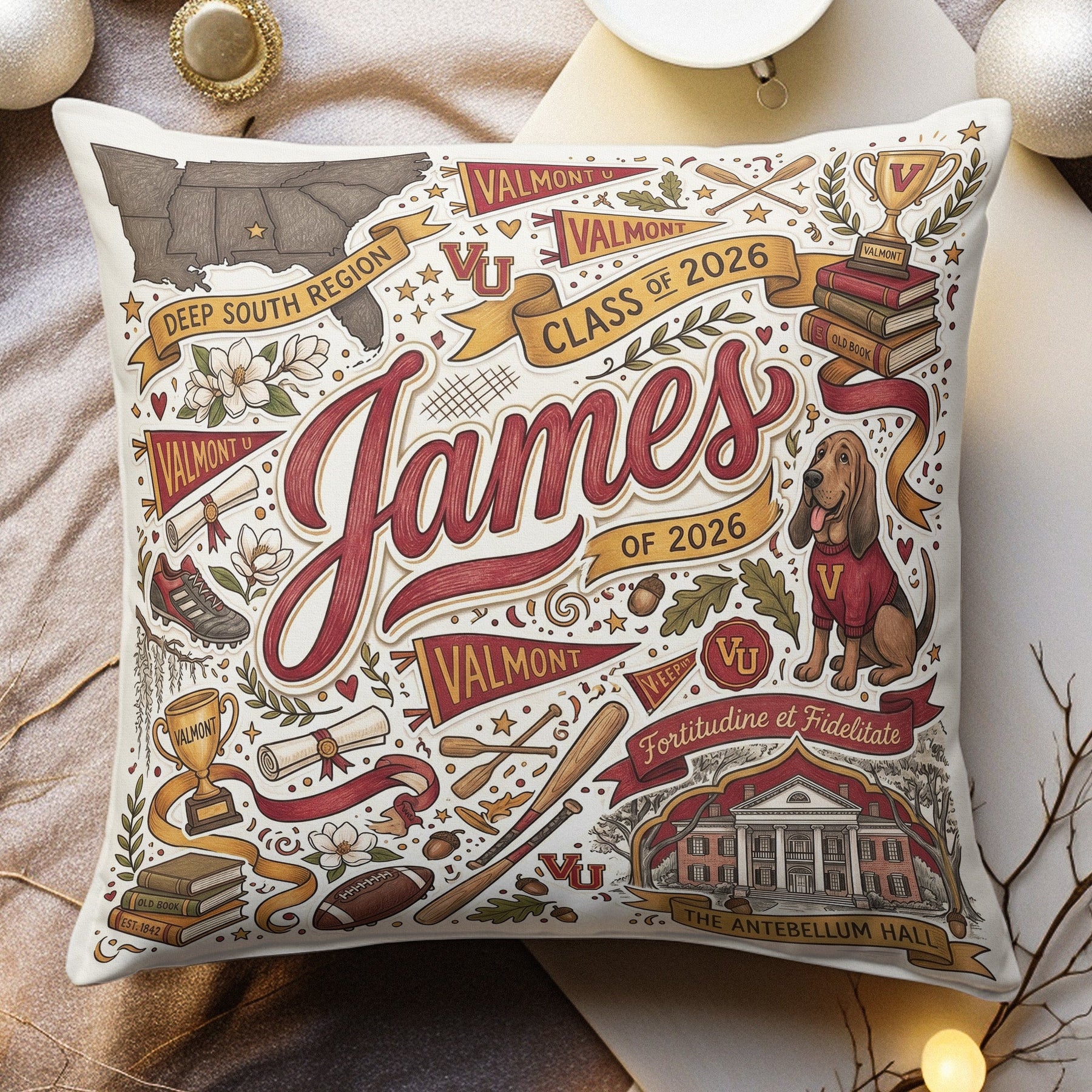 Custom University Spirit - Personalized Pillow
