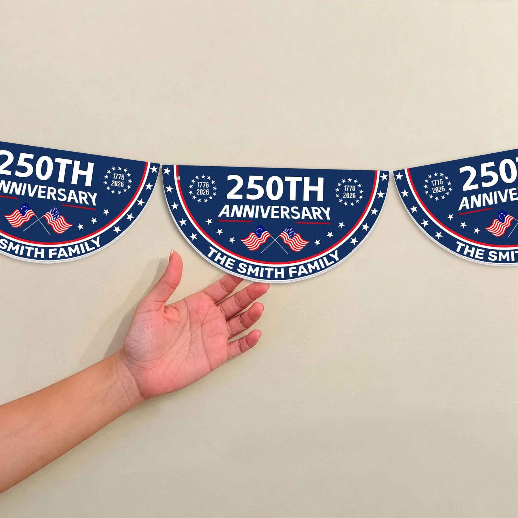Custom USA 250Th Anniversary - Personalized Garland Banner