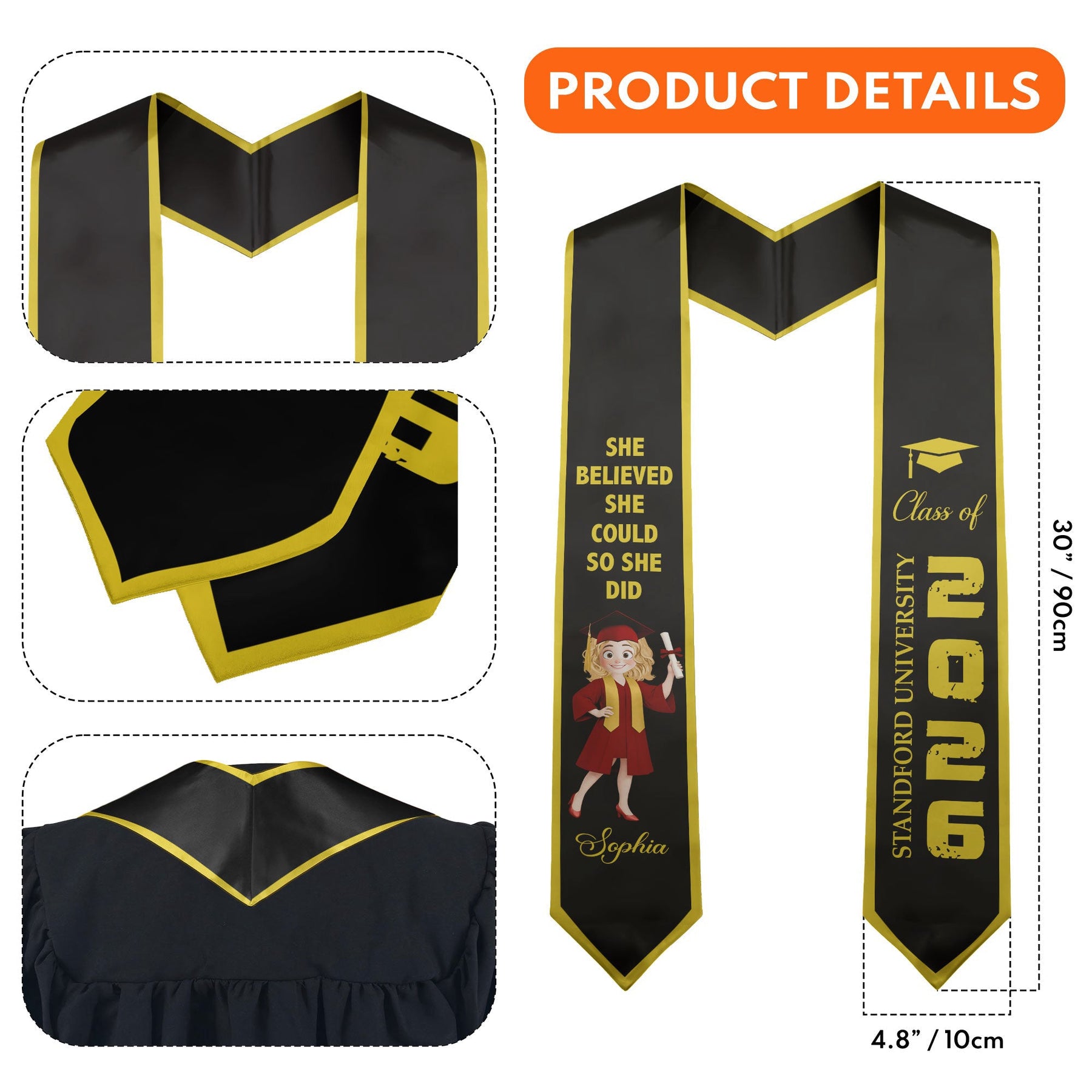 Customize Graduation - Personalized Graduation Stole