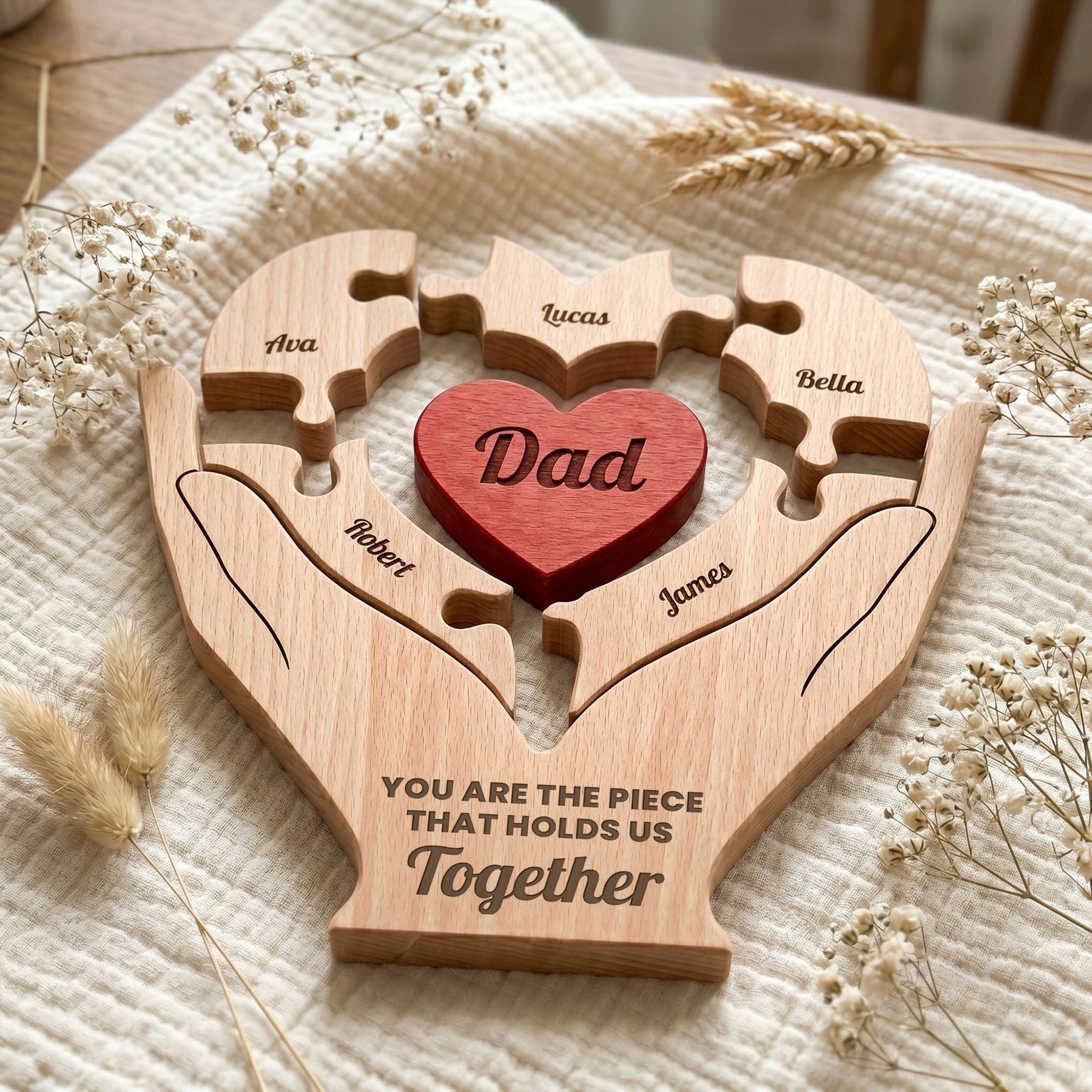 Dad, Father, Papa You Are The Piece That Holds Us Together - Personalized Puzzle