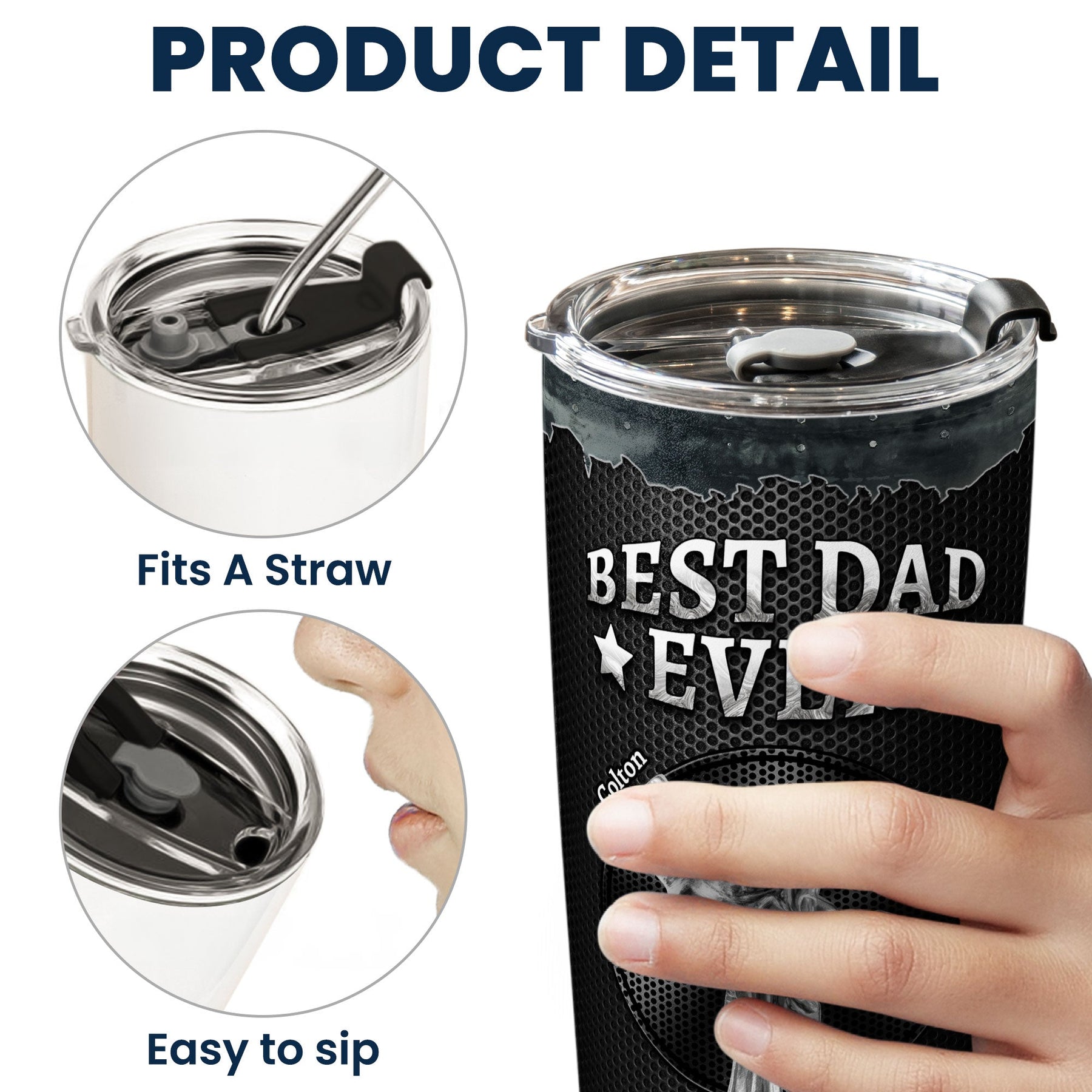 Dad Fist Bump Metal Art - Personalized Tumbler
