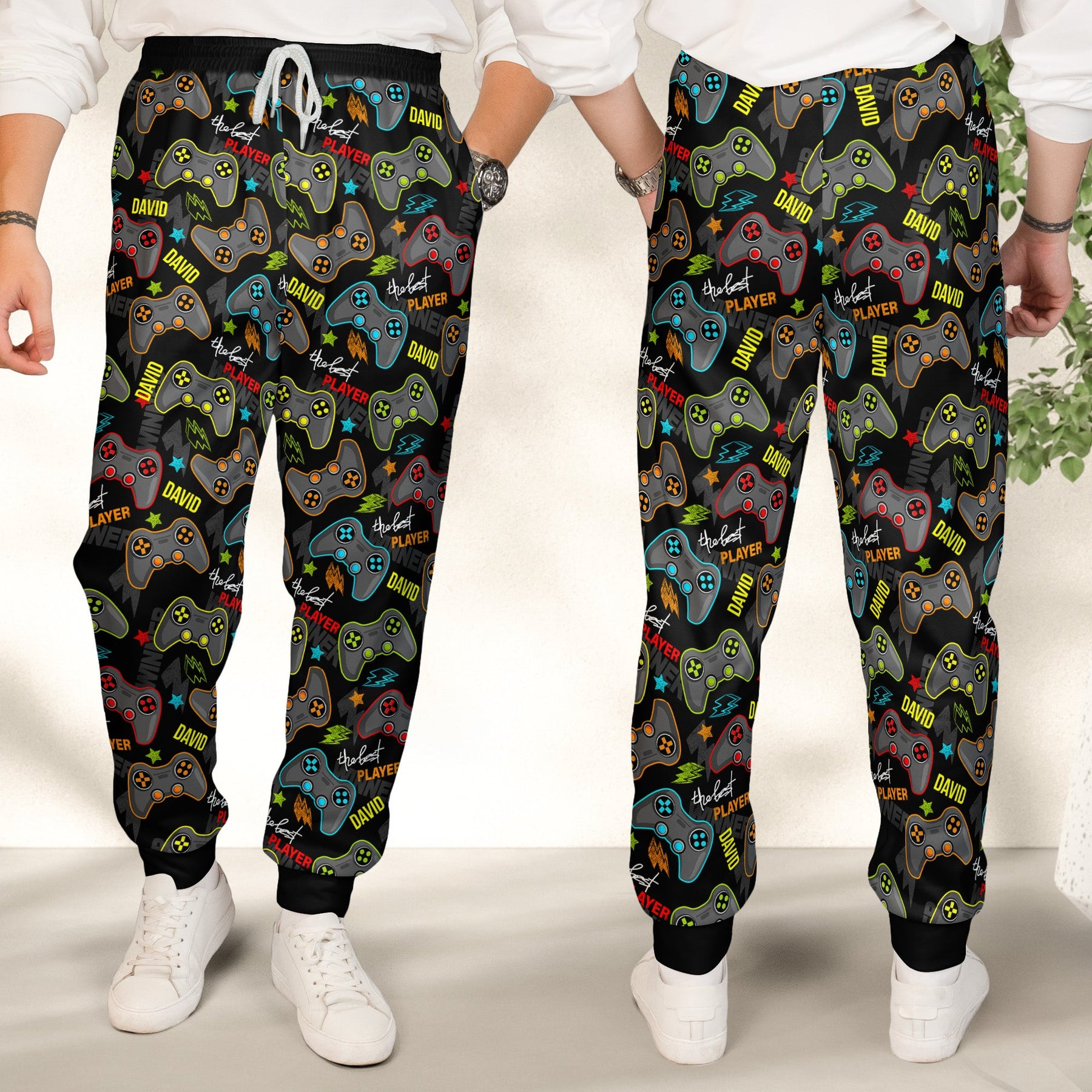 Daddy And Kid The Best Player - Personalized Sweatpants, Lounge Pants With Pockets