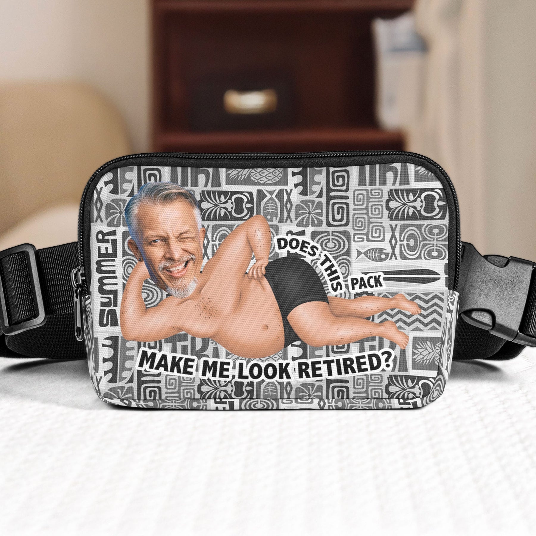 Does This Pack Make Me Look Retired? - Personalized Photo Waist Pack