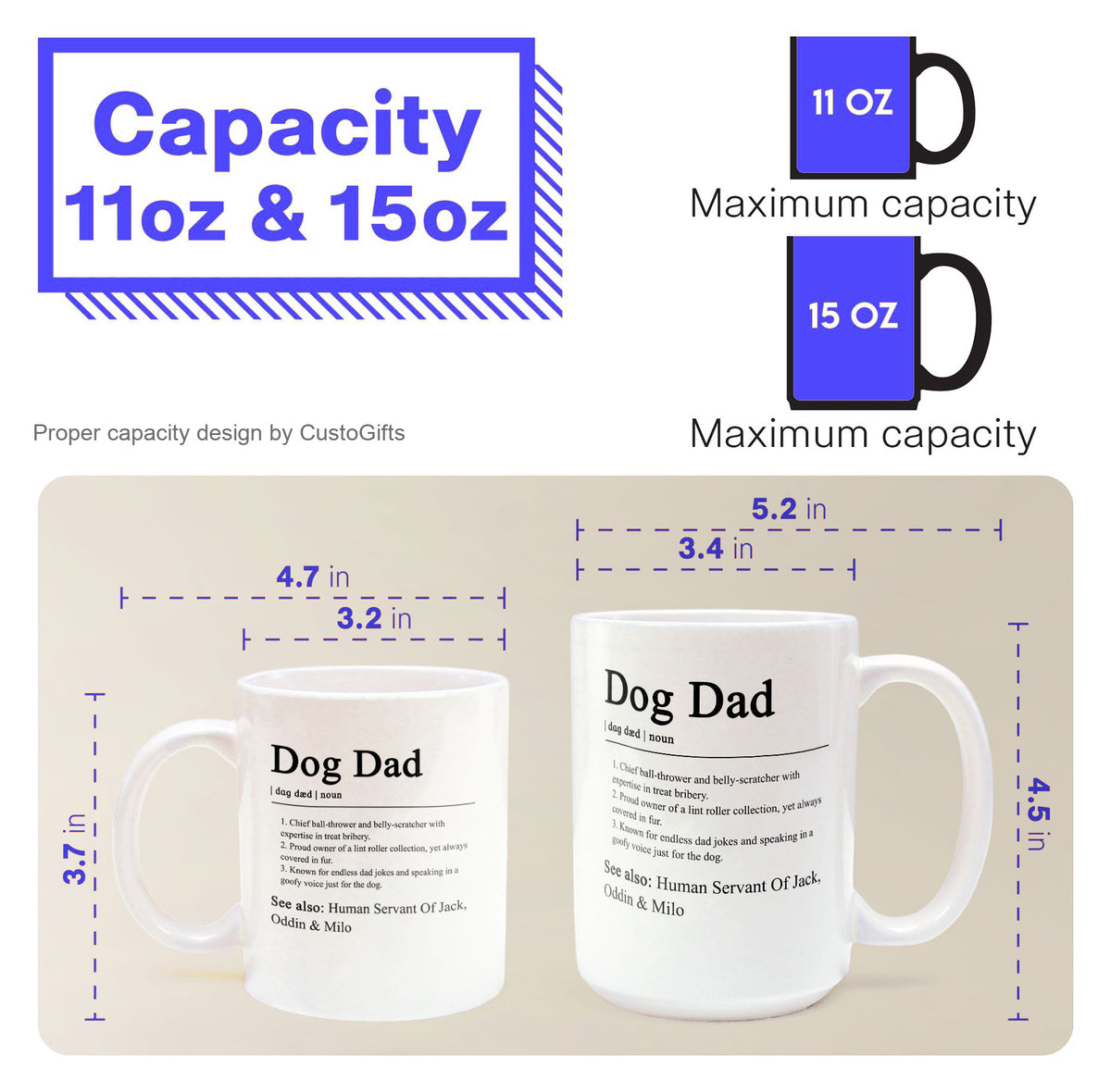 Dog Dad Definition - Personalized Mug