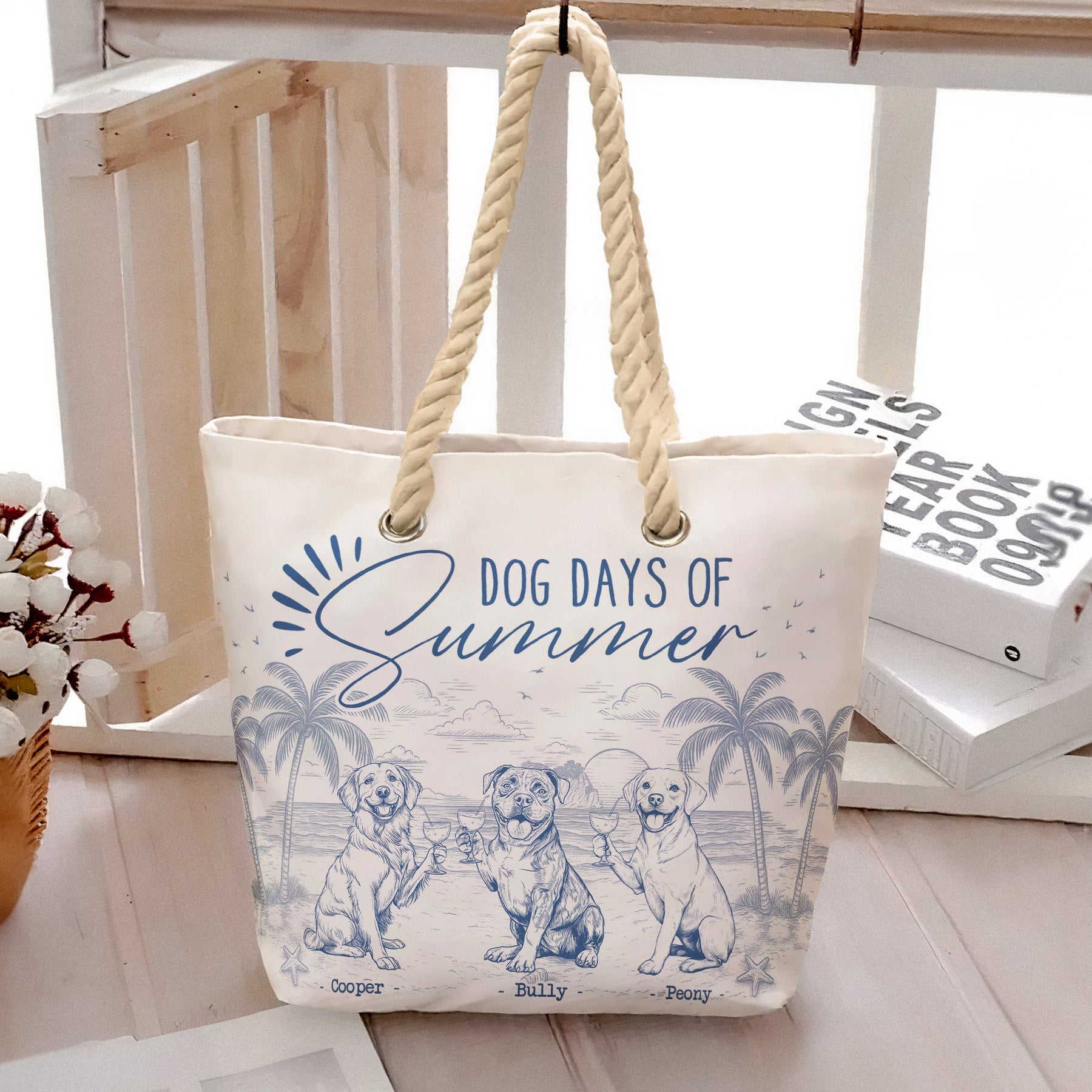 Dog Days Of Summer - Personalized Beach Bag