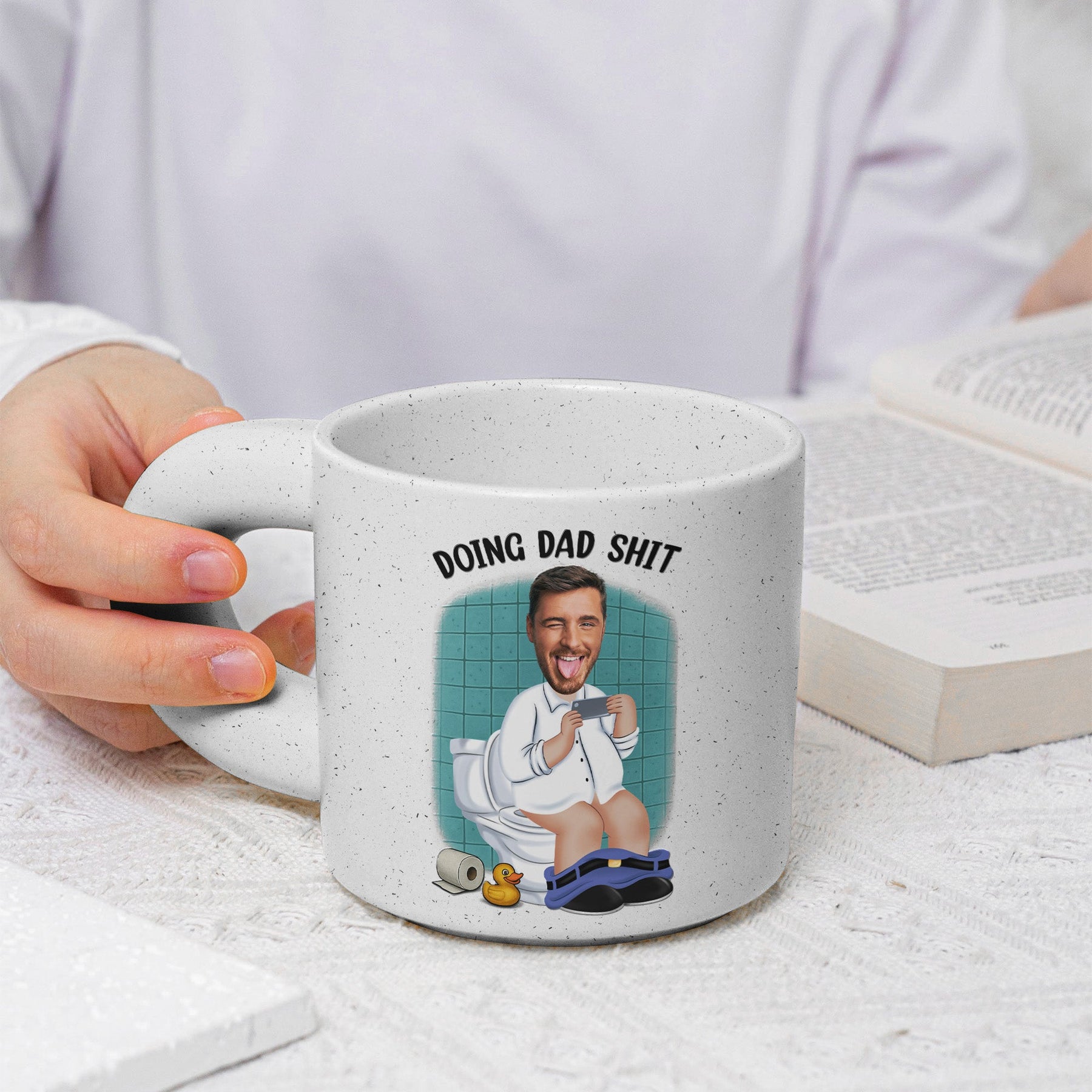 Doing Dad Sh!t - Personalized Photo Chunky Mug