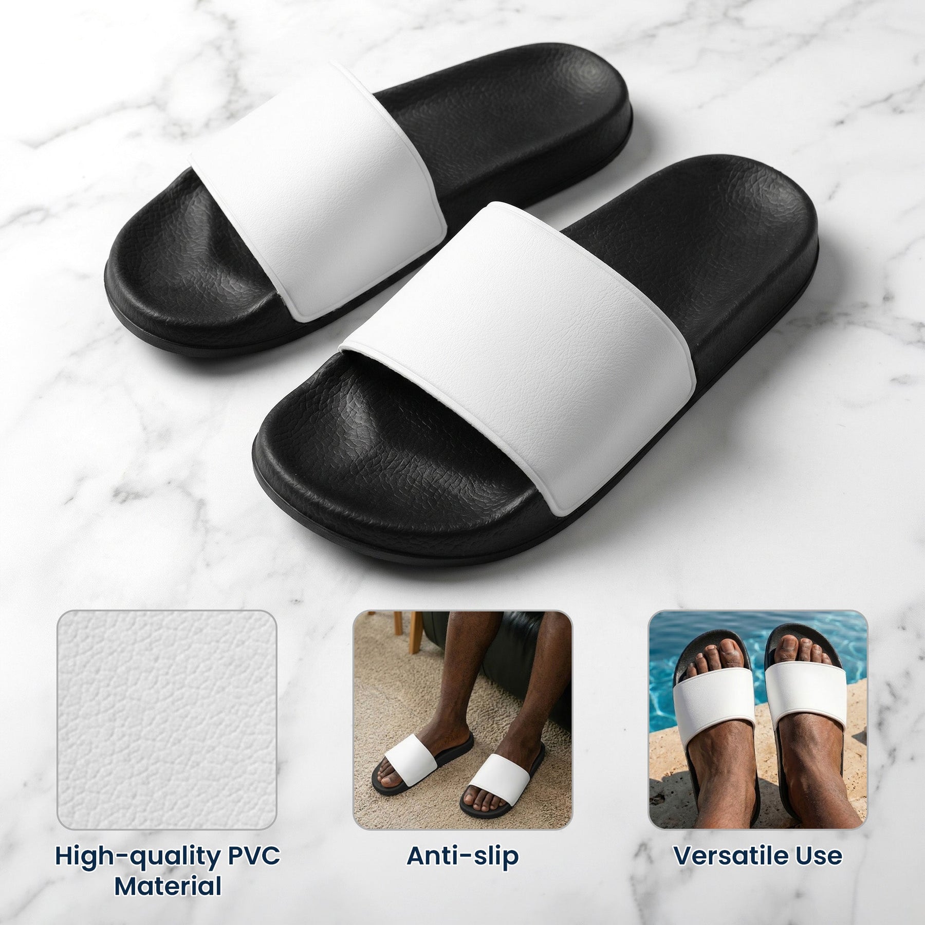 Dope Black Dad, Dope Dad Father's Day Gifts - Fist Bumps - Personalized Slide Sandals