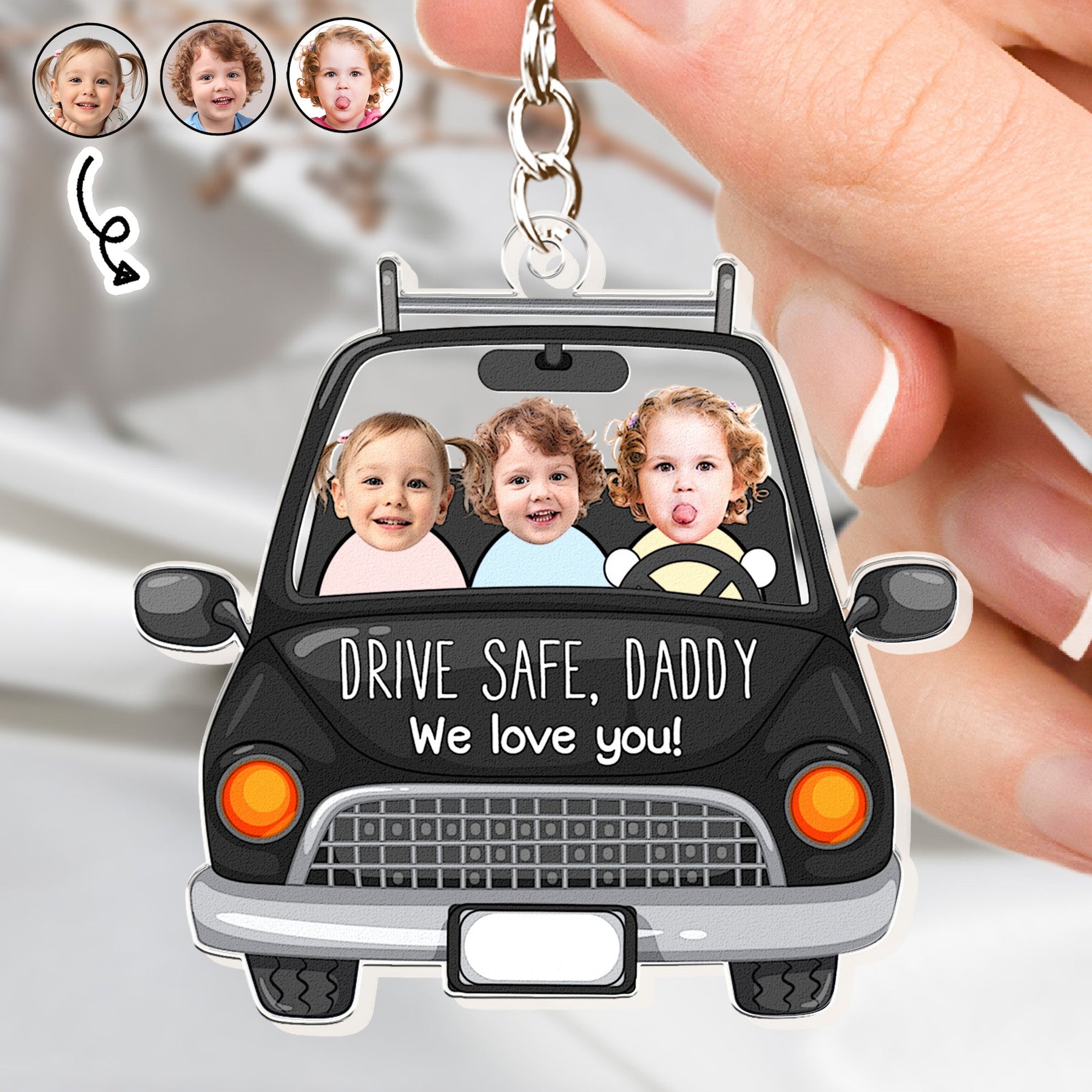 Drive Safe Daddy Version Funny - Custom Photo Gift Set