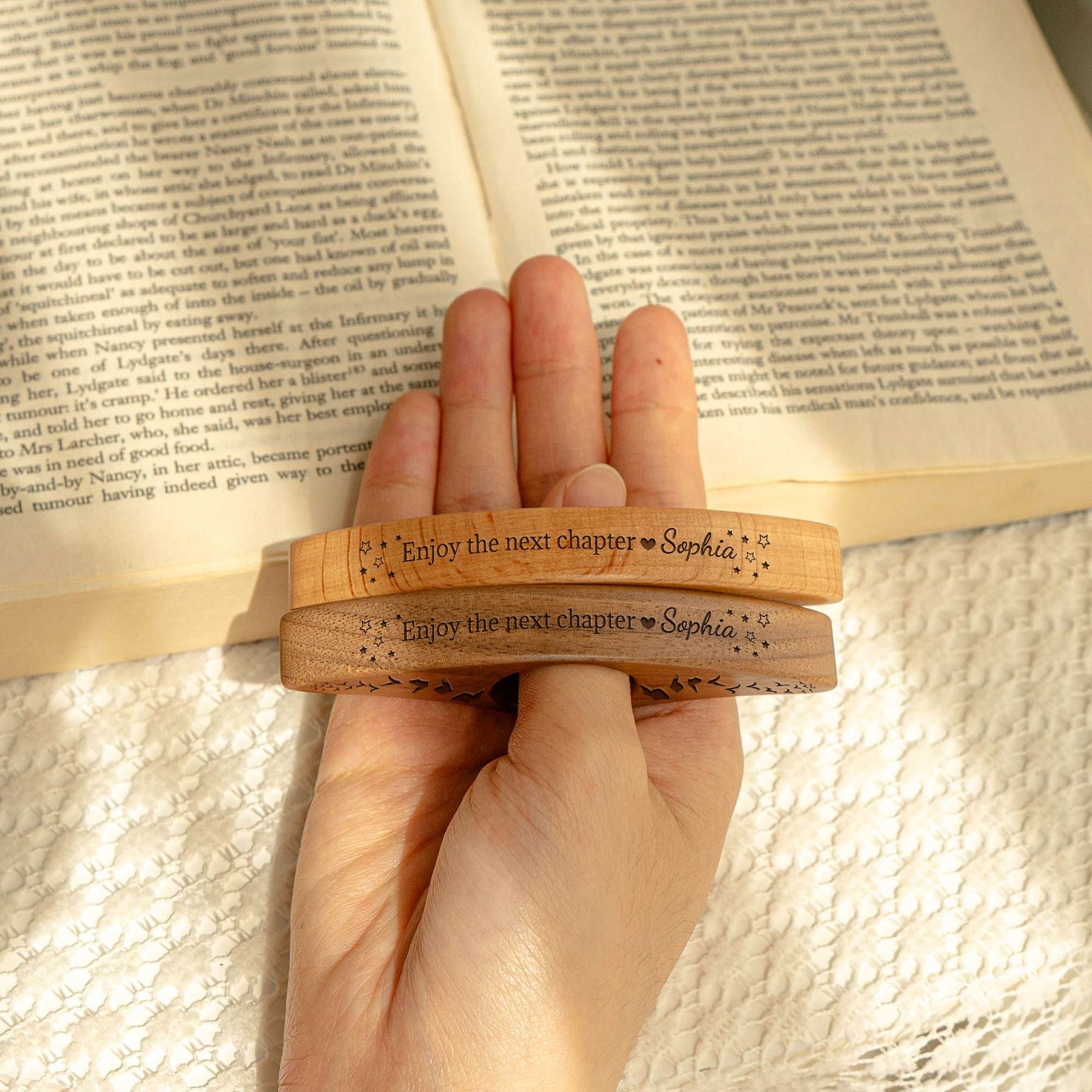 Enjoy The Next Chapter - Personalized Book Page Holder