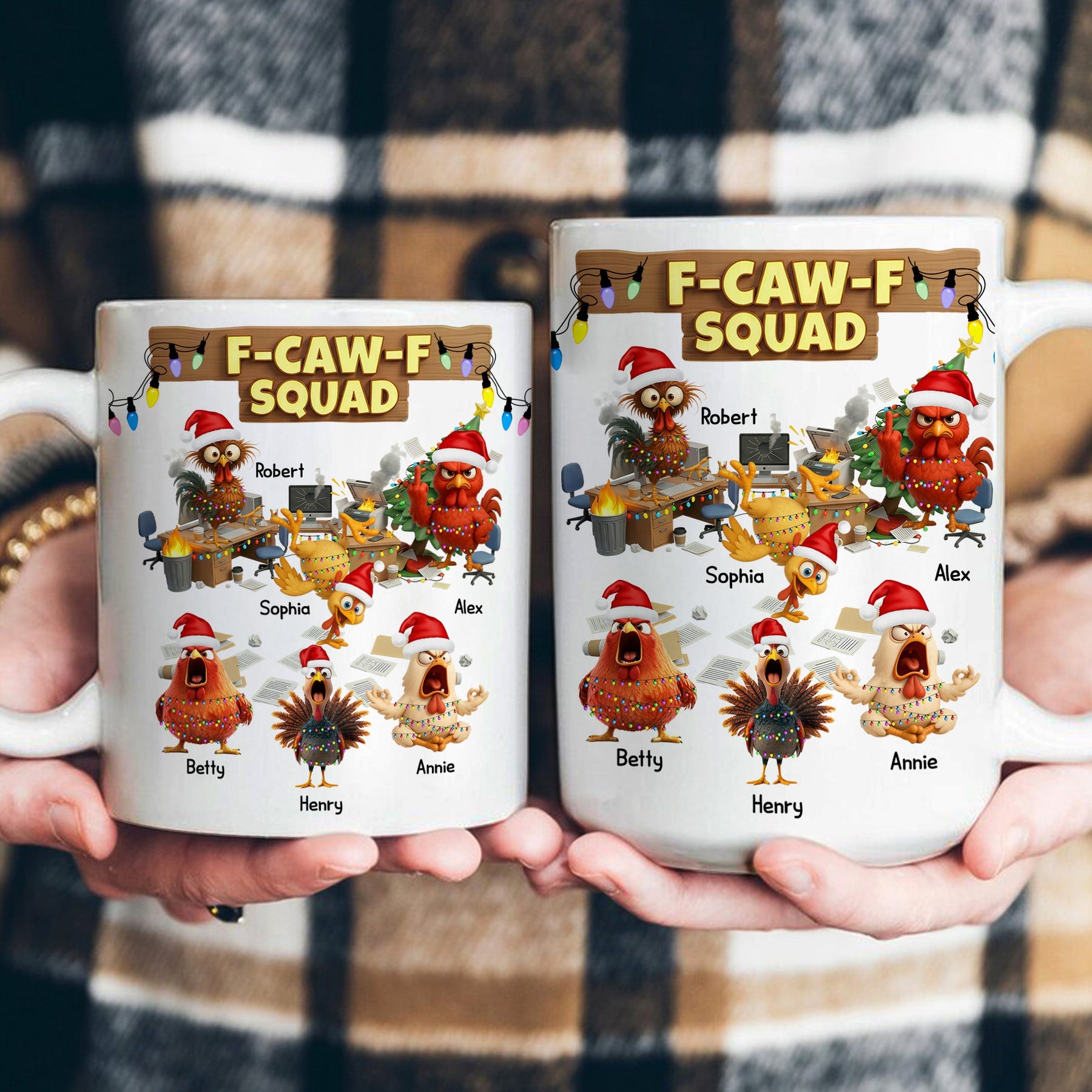F-Caw-F Squad - Funny Exchange Gift For Coworker Team White Elephant Party - Personalized Mug