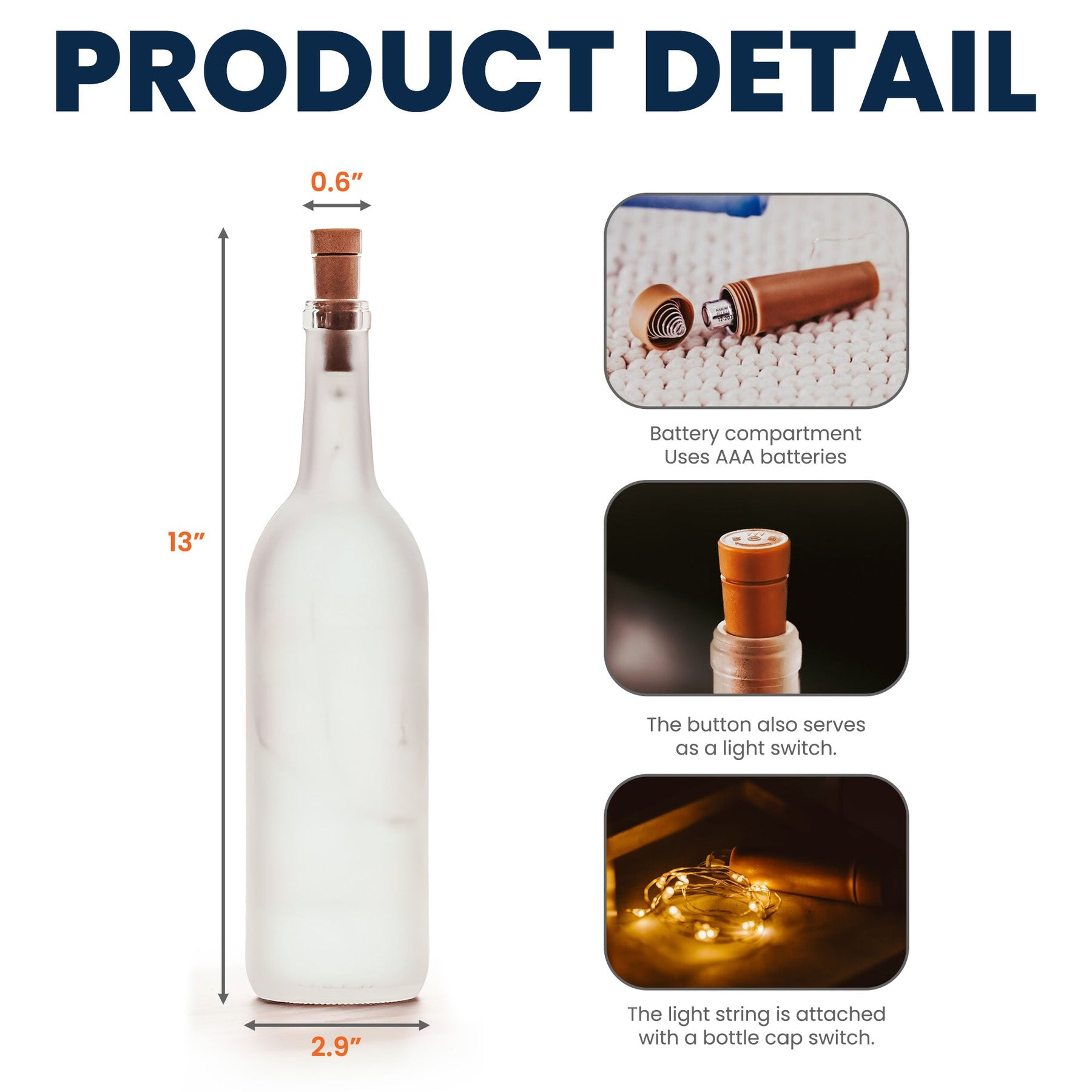 F Valentine's Day I Love You Every Day - Personalized Photo Bottle Lamp