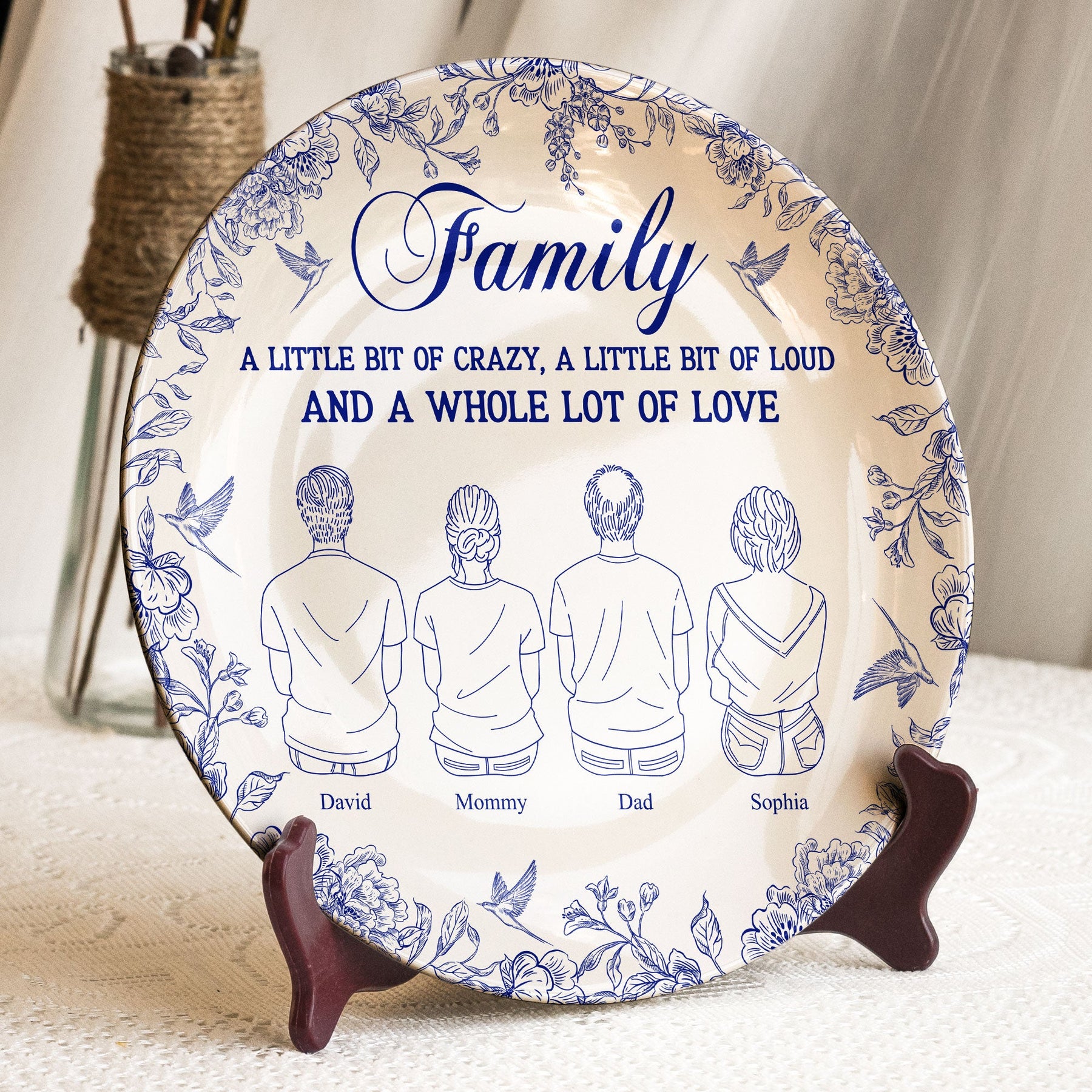 Family A Whole Lot Of Love - Personalized Ceramic Plate