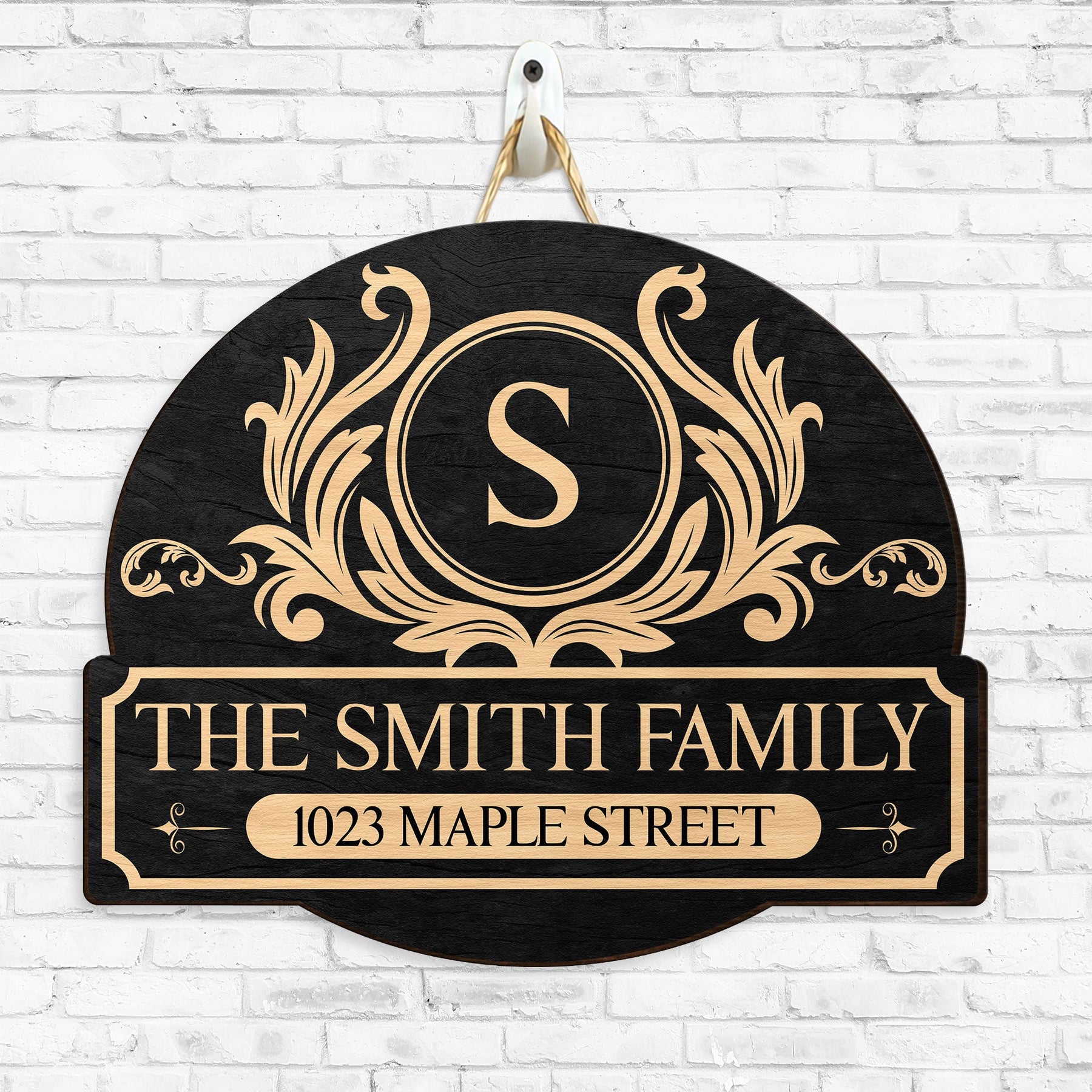 Family Monogram - Personalized Wood Sign