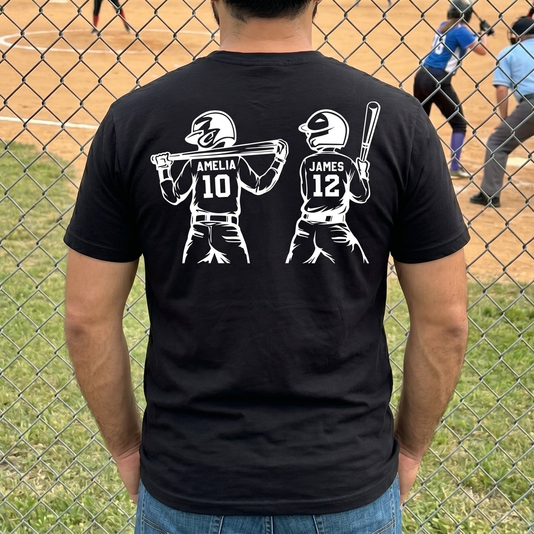 Father's Day Gifts For Softball Dad, Grandpa - Personalized Shirt