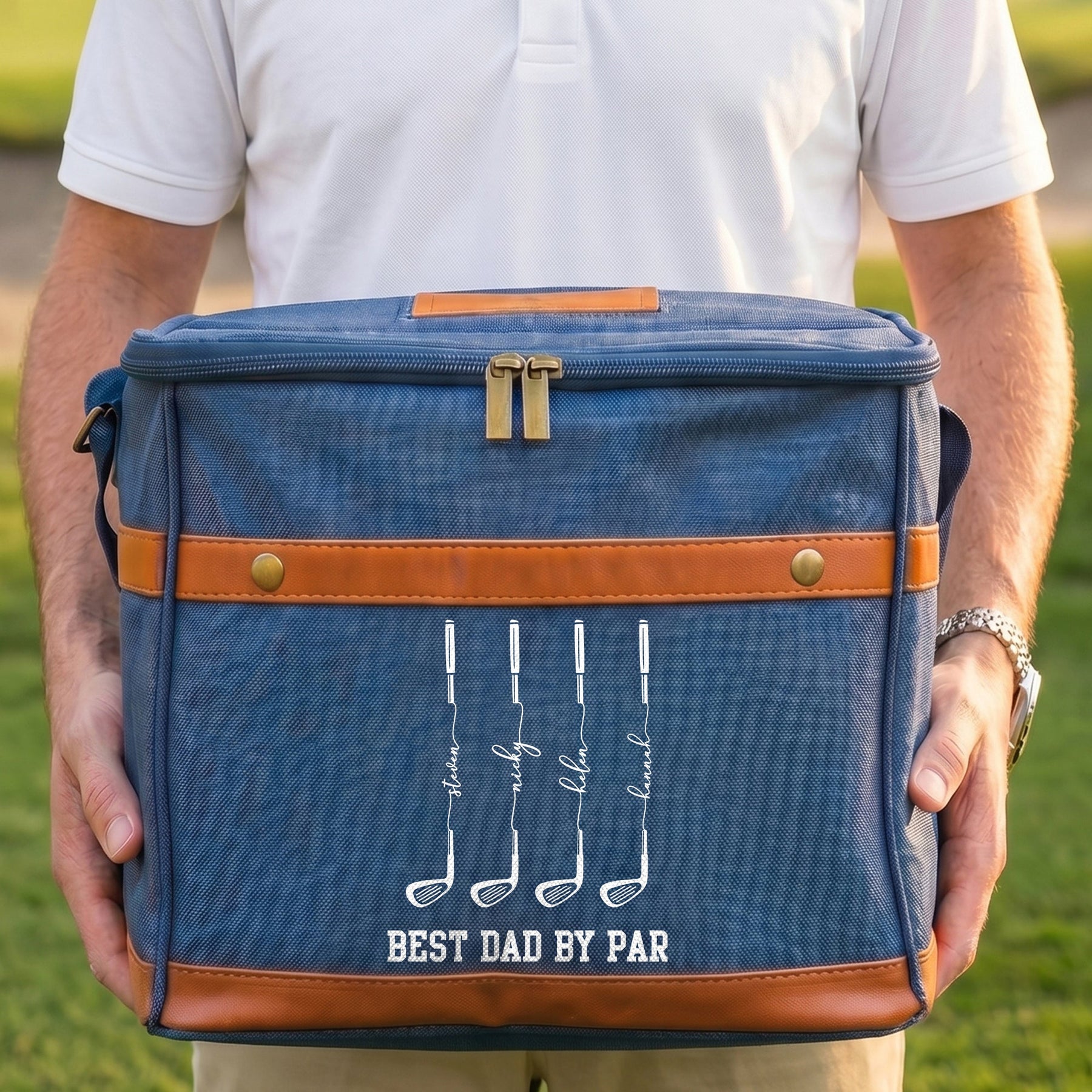 Father's Day Gifts, Best Dad By Par, Best Grandpa By Par - Personalized Cooler Bag