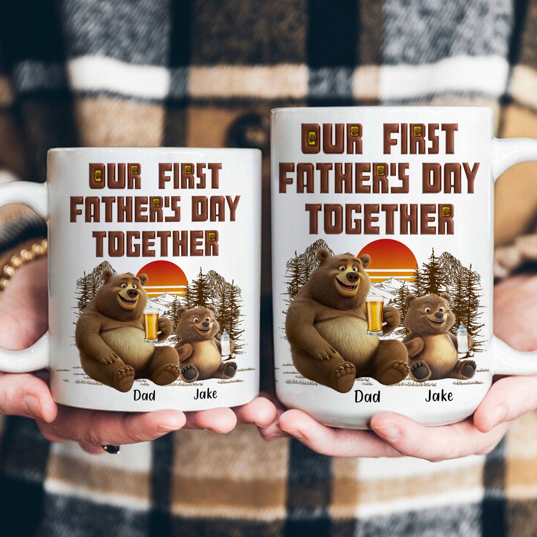 First Father's Day Together New Version - Personalized Mug