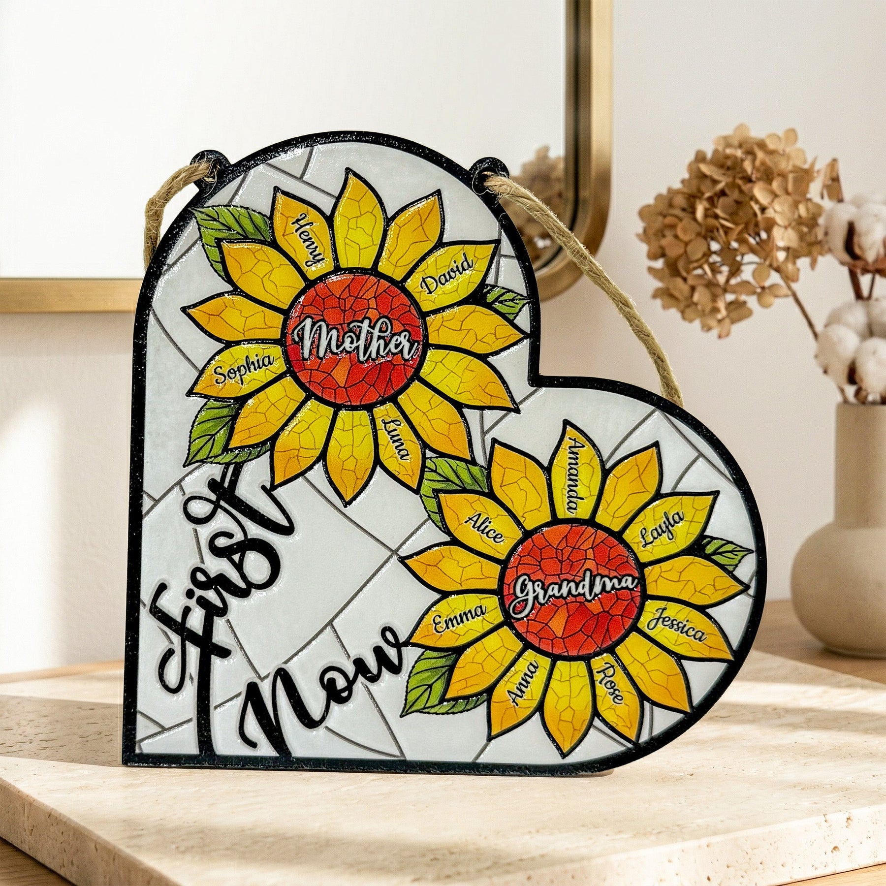 First Mom Now Grandma - Personalized Wood Sign