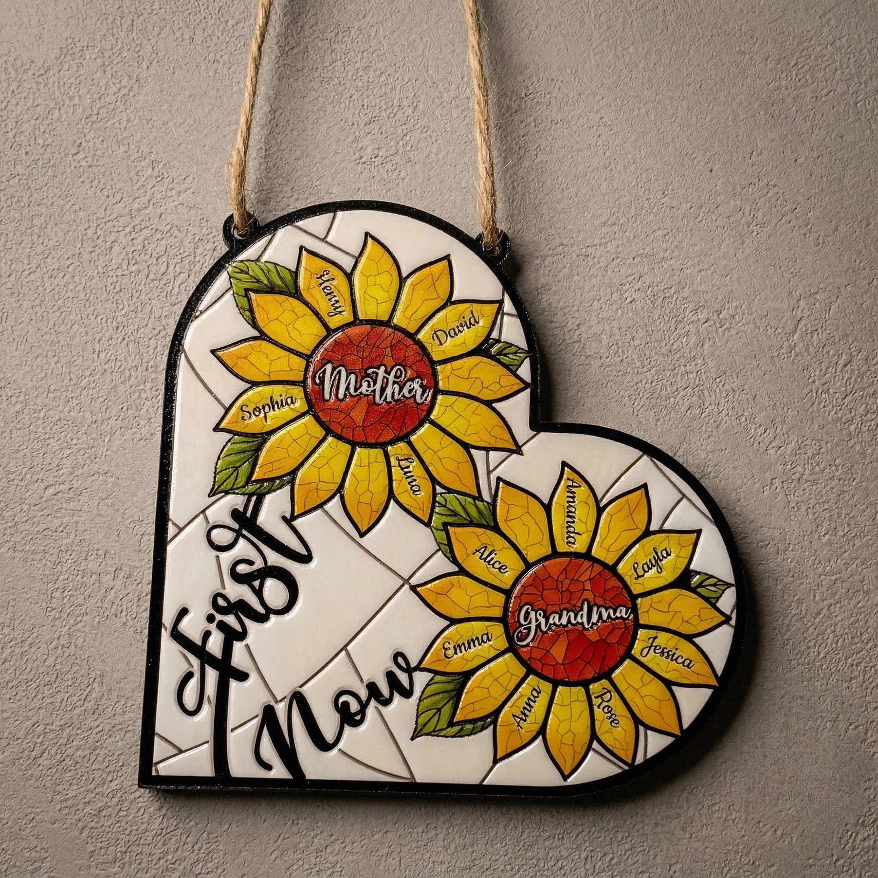 First Mom Now Grandma - Personalized Wood Sign