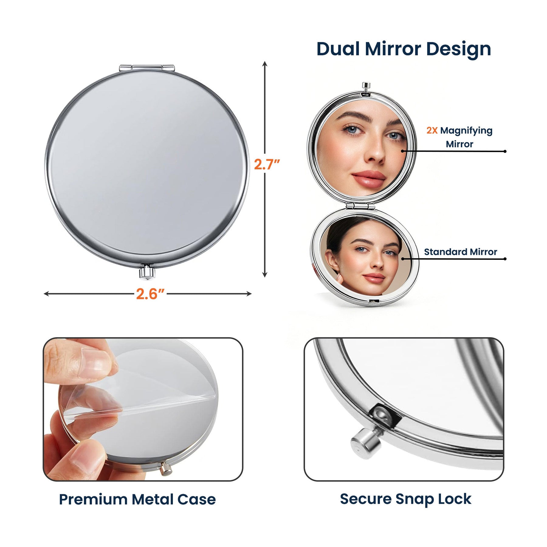 First My Mother Forever My Friend - Personalized Compact Mirror