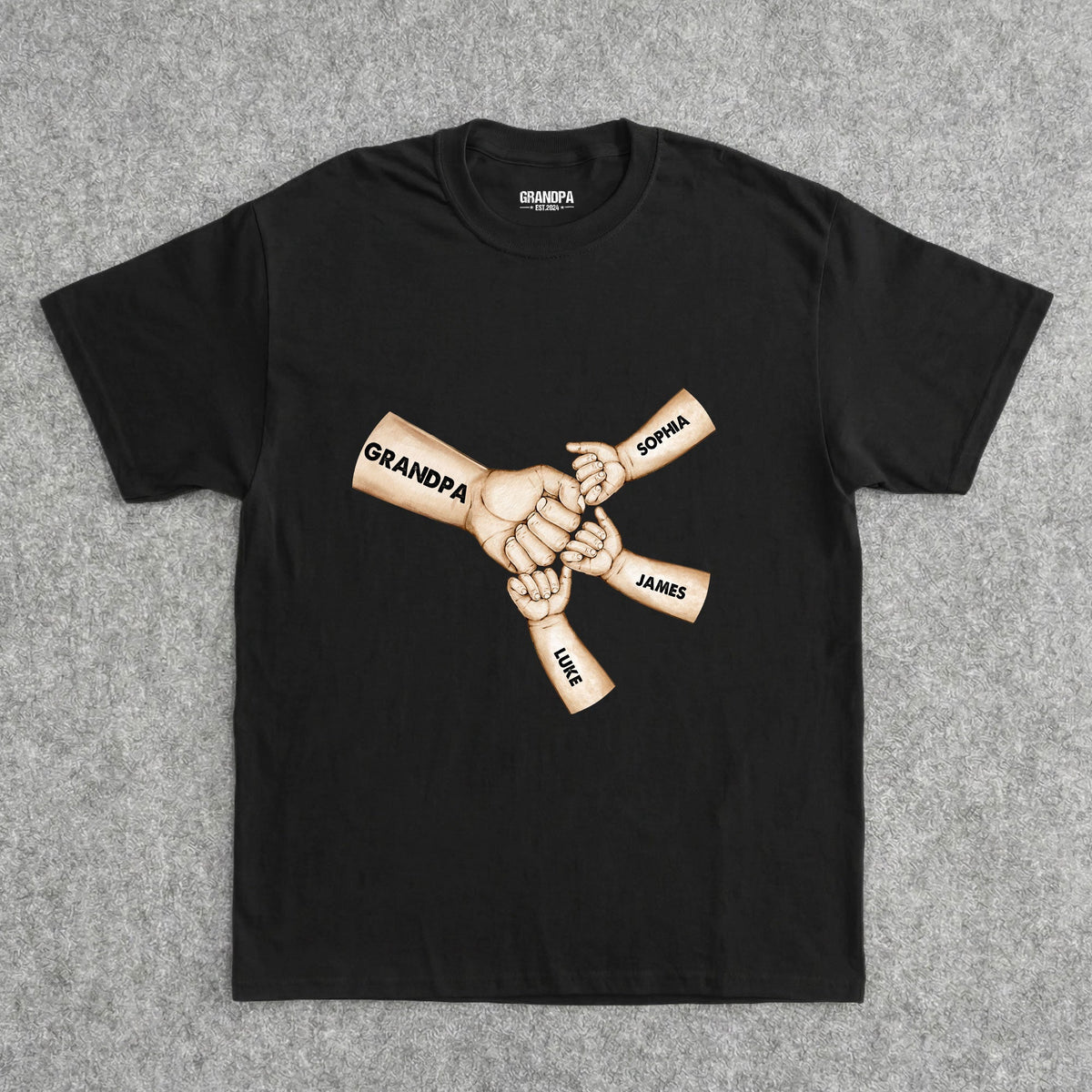 Fist Bump Papa Est - Personalized Shirt
