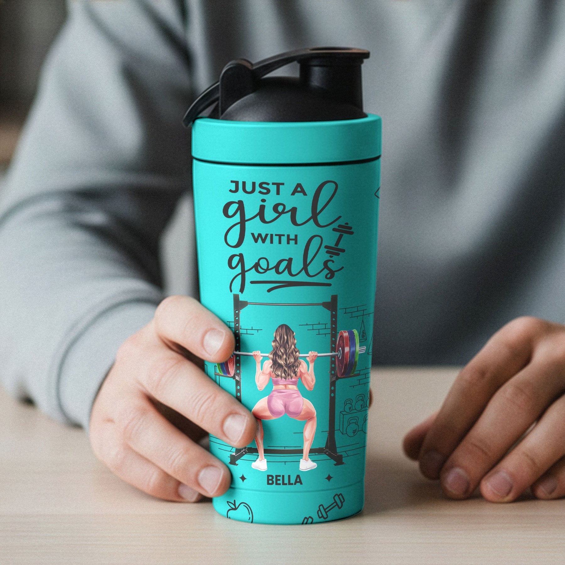 Fitness Workout Gym Motivational Gifts For Team, Her - Personalized Protein Shaker