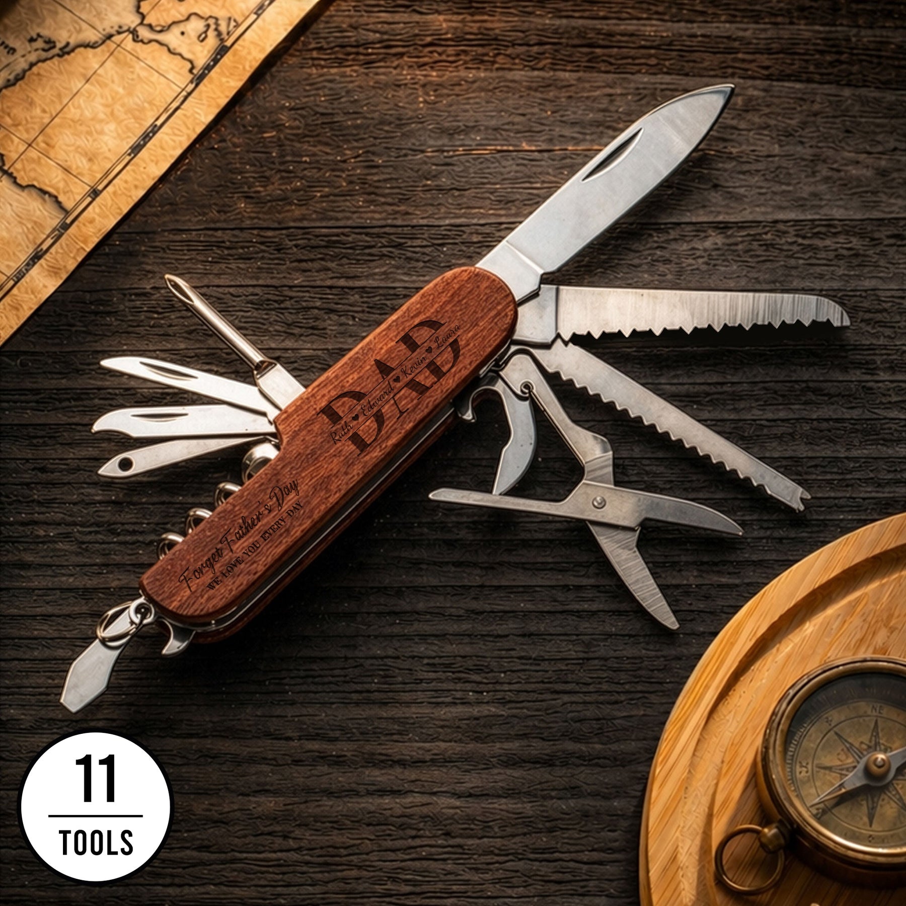 Forget Father's Day, We Love You Everyday - Personalized Multi Tool Knife
