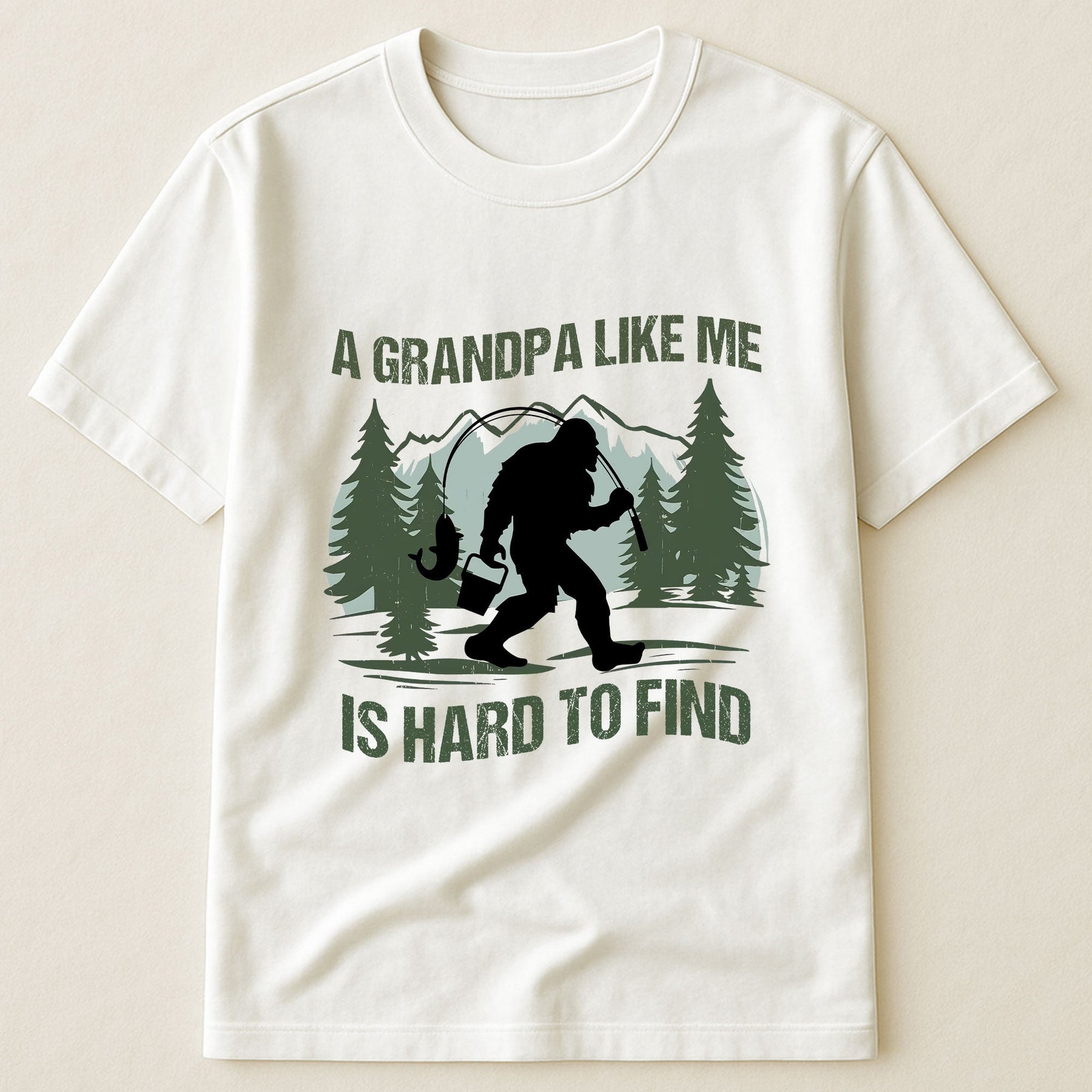 Funny Bigfoot For Dad, Grandpa, Men, Him - Personalized Shirt