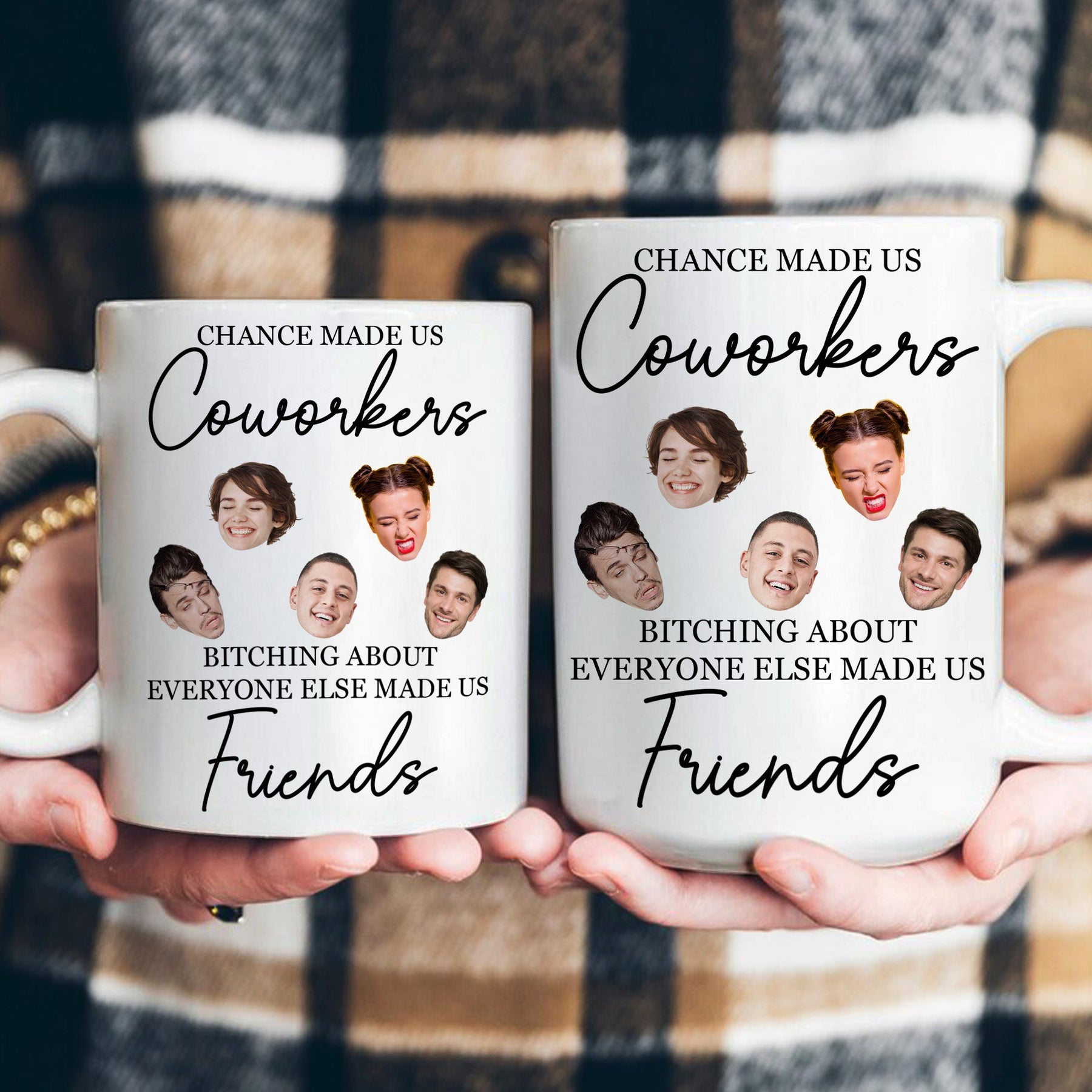 Funny Exchange Gift For Team Coworkers - Chance Made Us Coworkers Drama Made Us Friends - Personalized Photo Mug