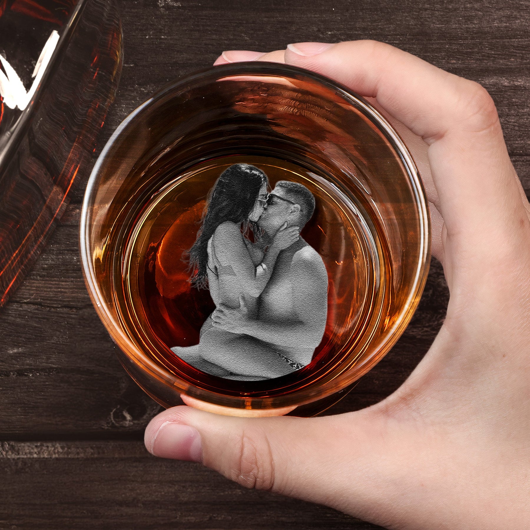 Funny & Naughty Gifts For Husband, Boyfriend - Personalized Whiskey Glass With Photo