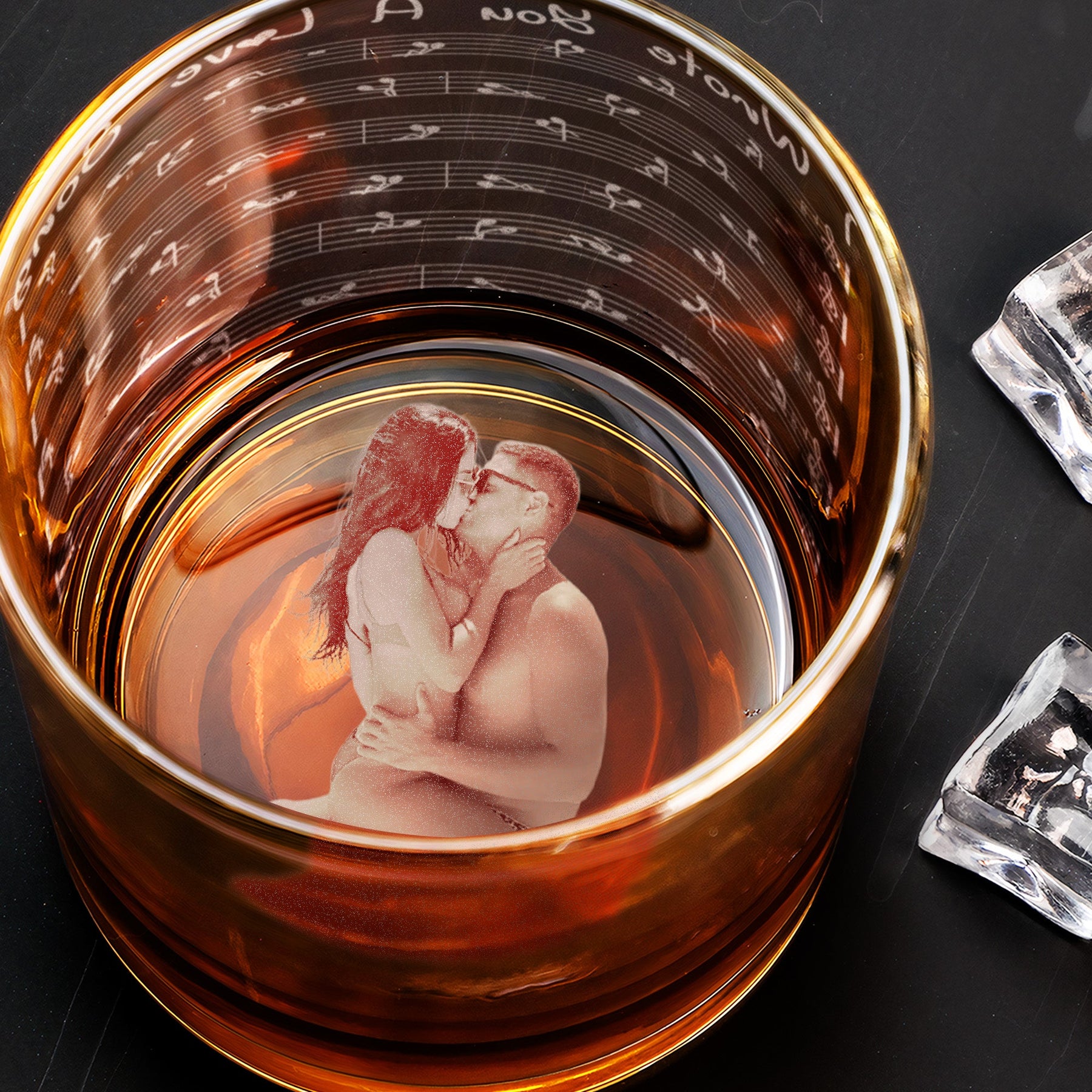 Funny & Naughty Gifts For Husband, Boyfriend - Personalized Whiskey Glass With Photo
