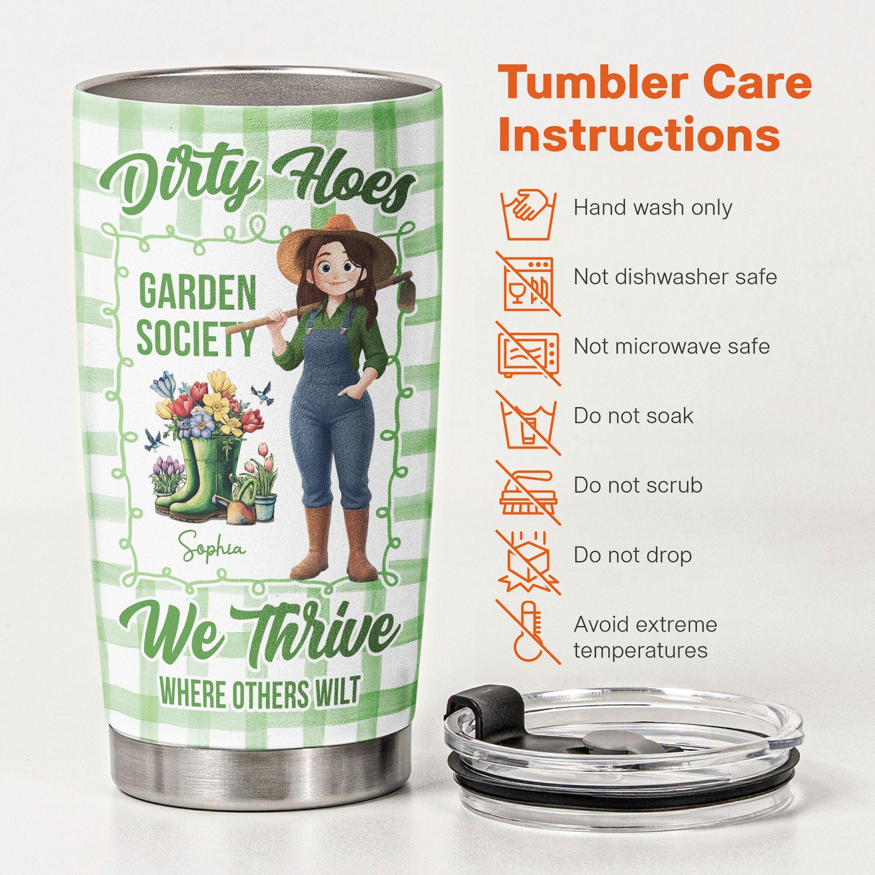 Garden Hoes Social Club Hydrated & Hella Inappropriate - Personalized Tumbler Cup