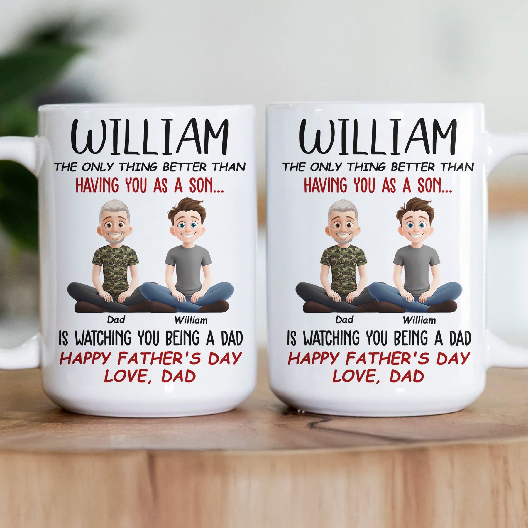 Gift For Son Grandson Gift For New Dad Happy First Father's Day - Personalized Mug