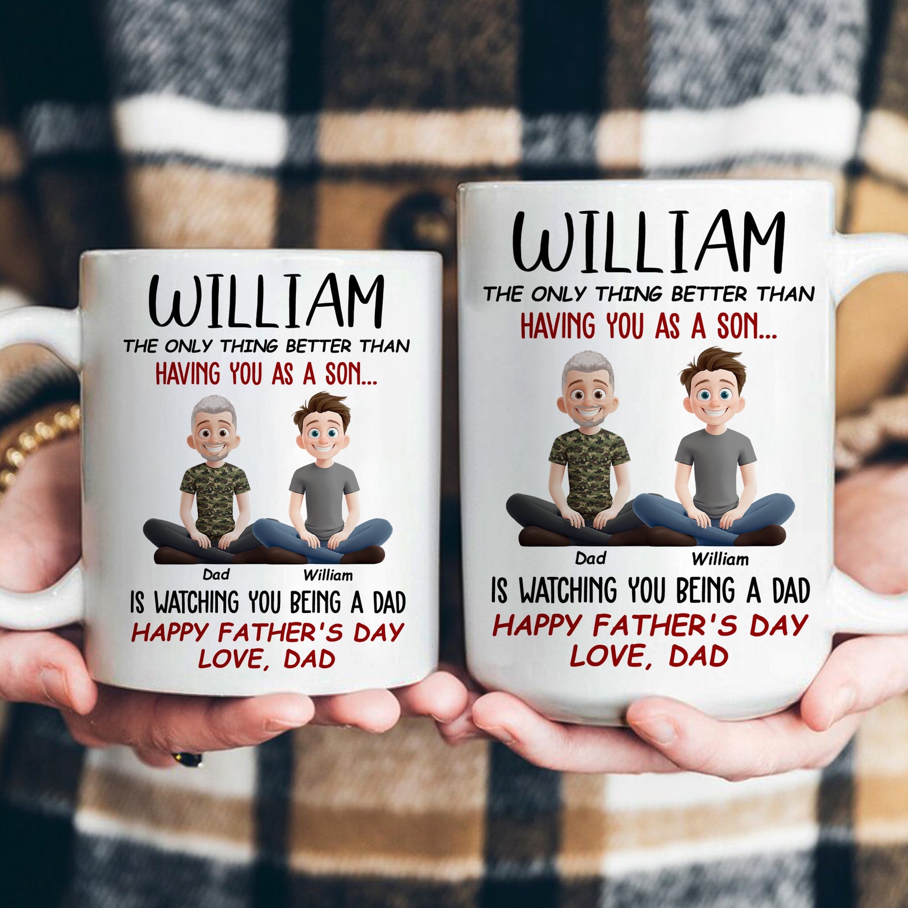 Gift For Son Grandson Gift For New Dad Happy First Father's Day - Personalized Mug