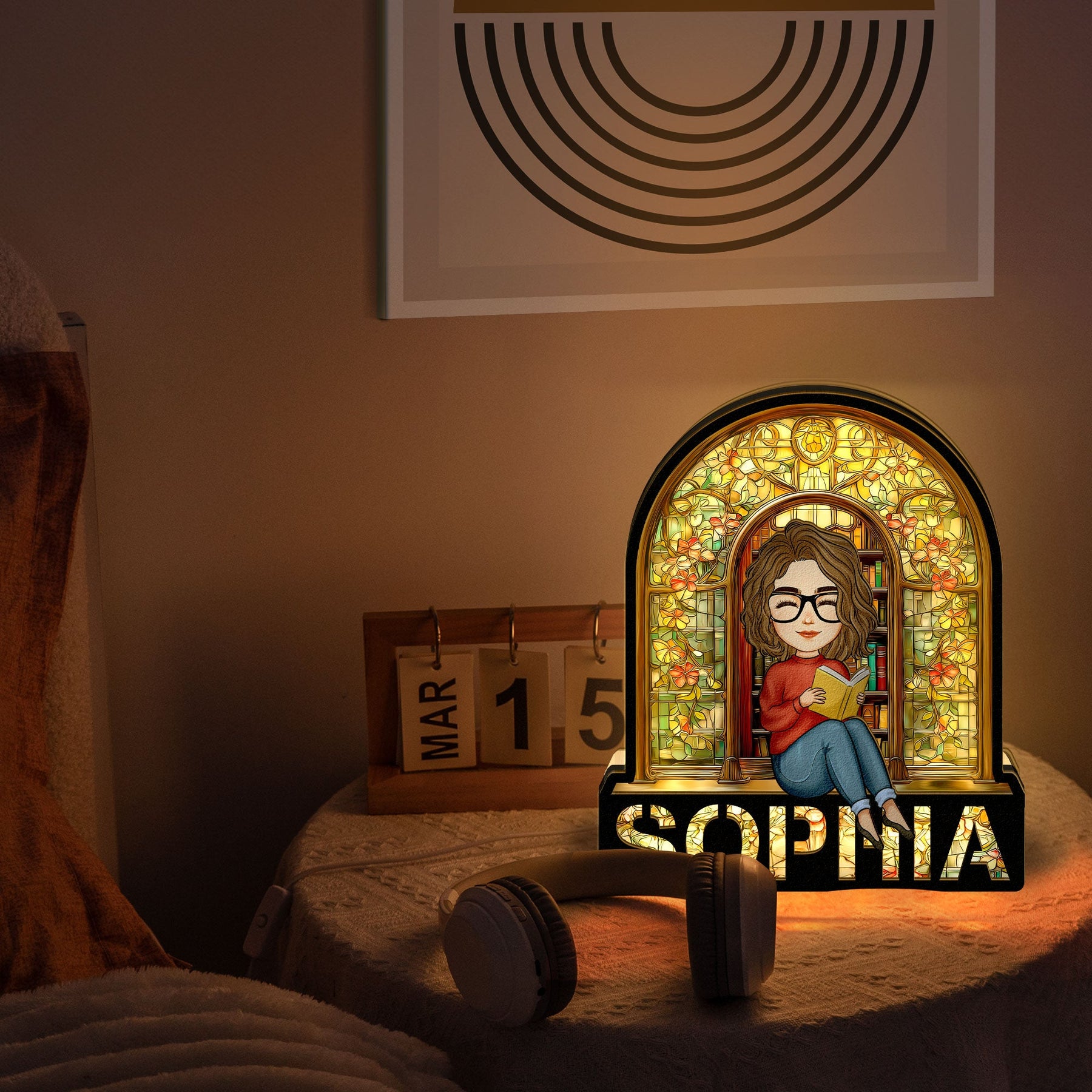 Girl Reading Book - Personalized LED Night Lamp