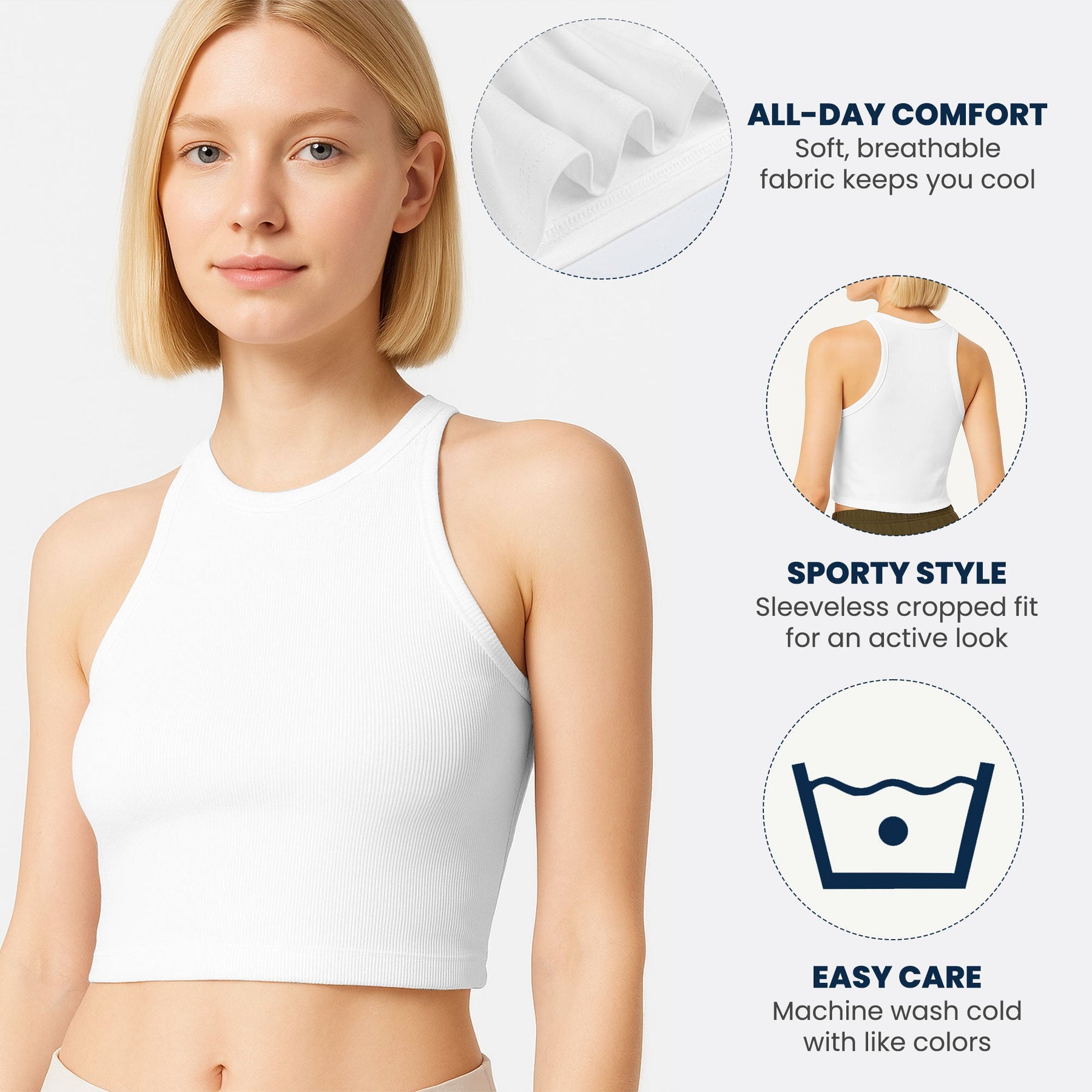 Girls Just Wanna Have Sun Summer Vibes Beach - Custom Crop Tank Top