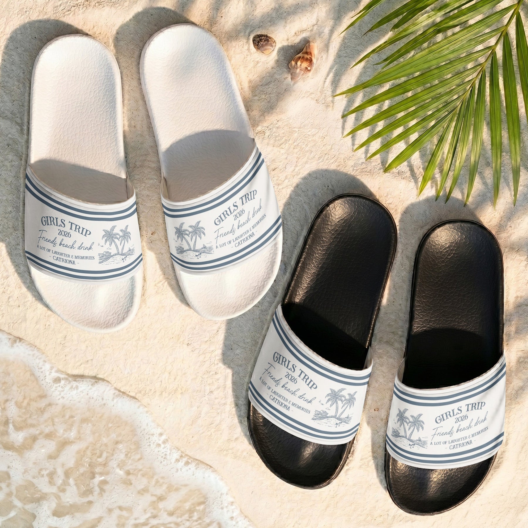 Girls Trip Summer - Personalized Slide Sandals