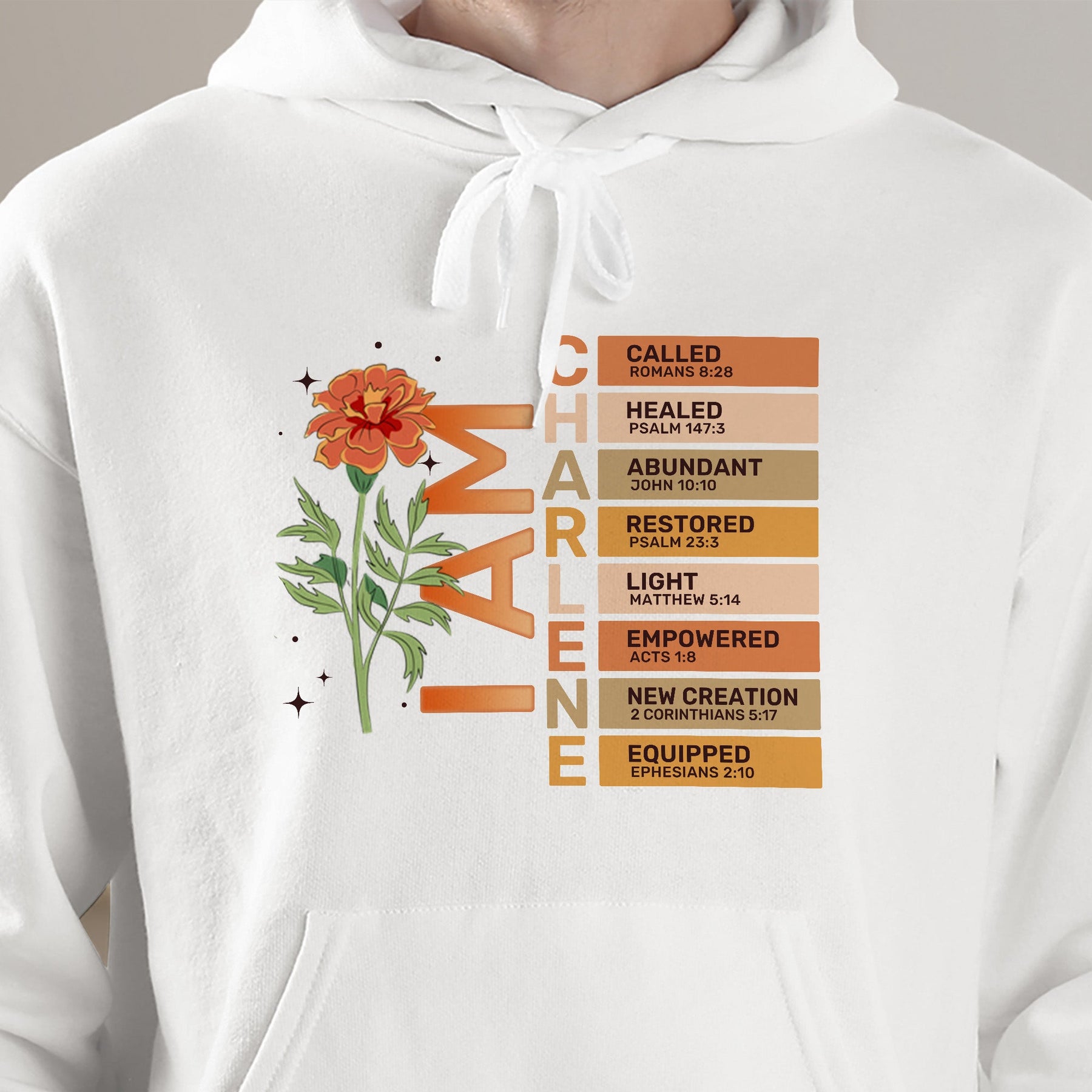 God Say I Am With Birth Flower And Bible Verses - Personalized Shirt