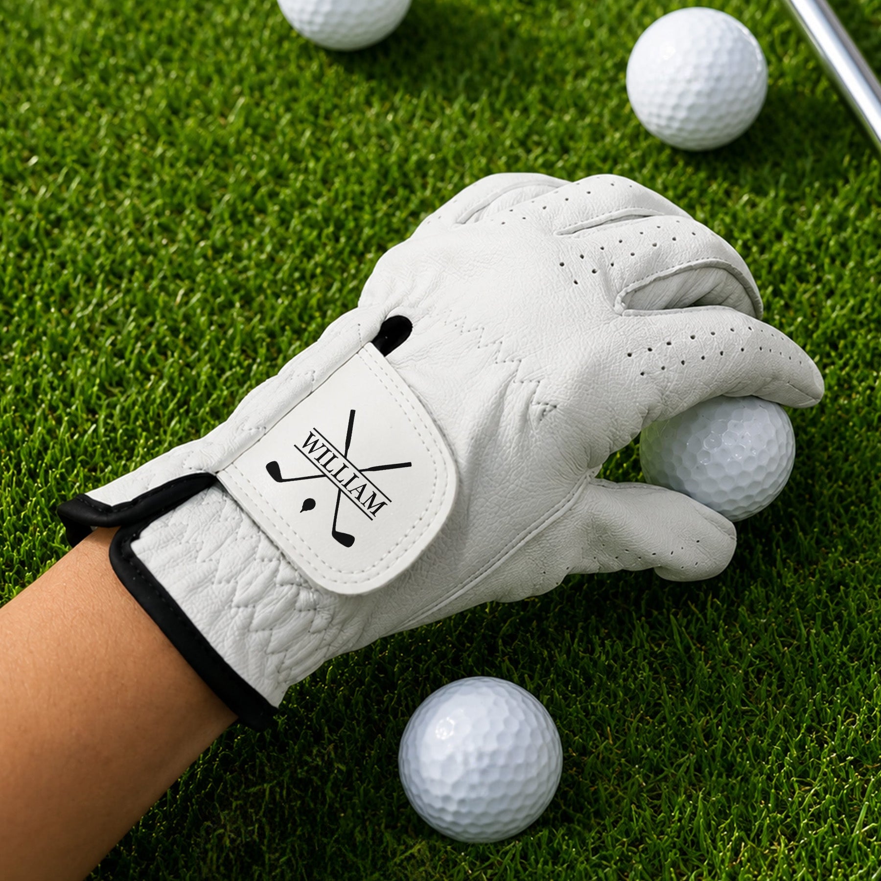 Golf Monogram, Custom Name Gift For Golf Players, Golf Lovers - Personalized Golf Glove