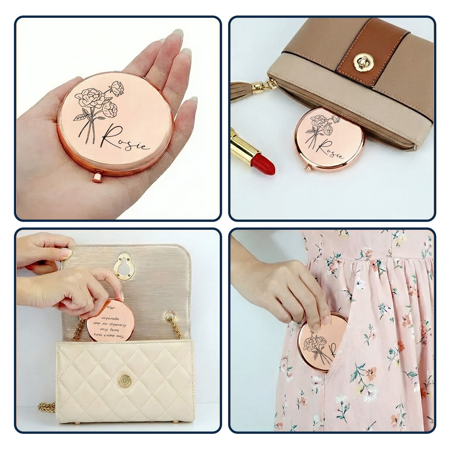 Graduation Custom Name - Personalized Compact Mirror
