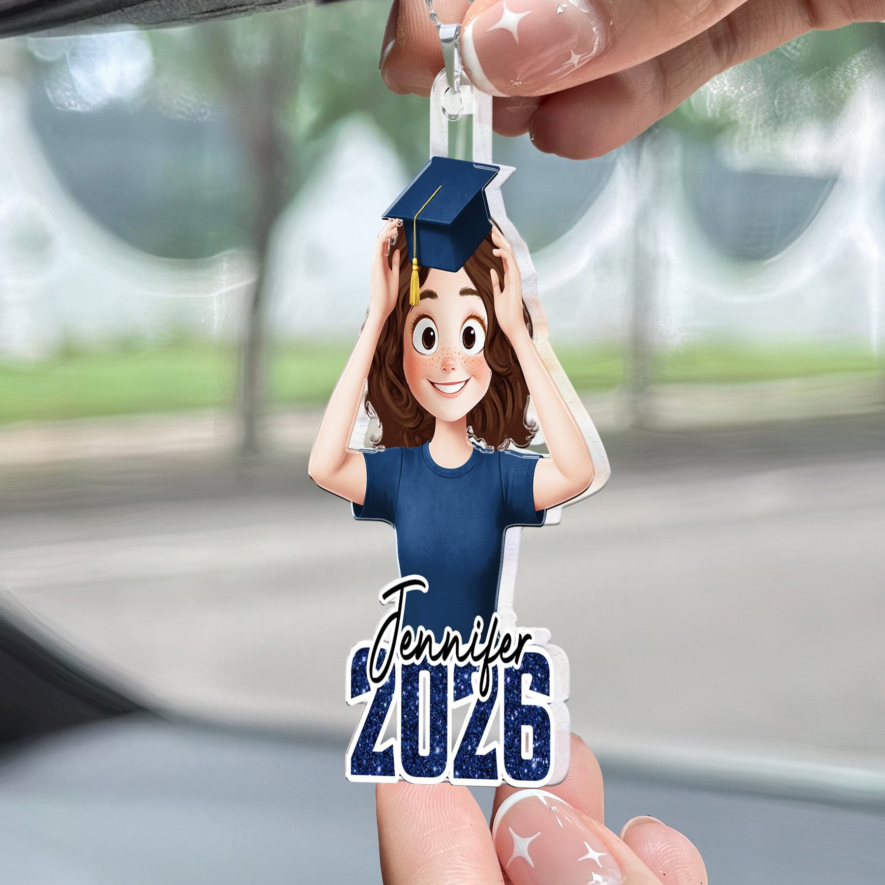 Graduation Custom Name - Personalized Rear View Mirror Accessory