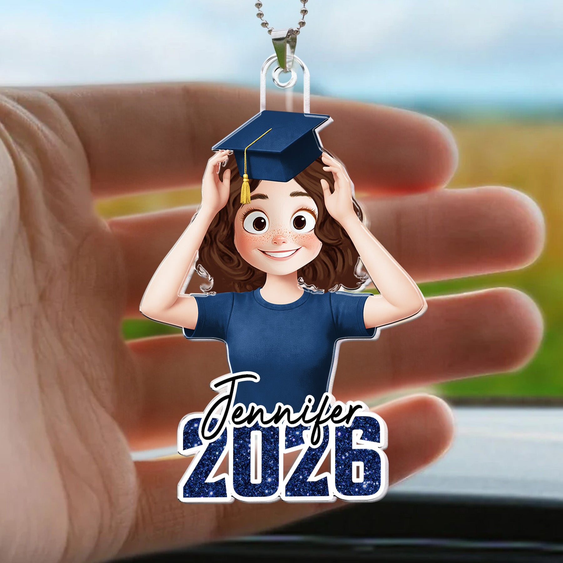 Graduation Custom Name - Personalized Rear View Mirror Accessory