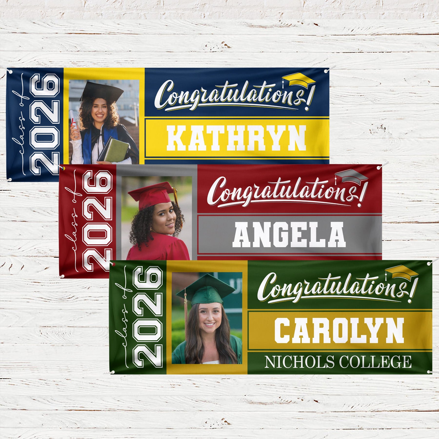 Graduation Custom Photo, Name & School - Personalized Banner