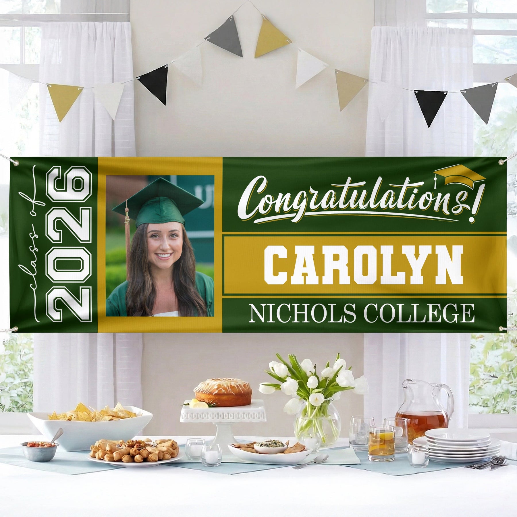Graduation Custom Photo, Name & School - Personalized Banner