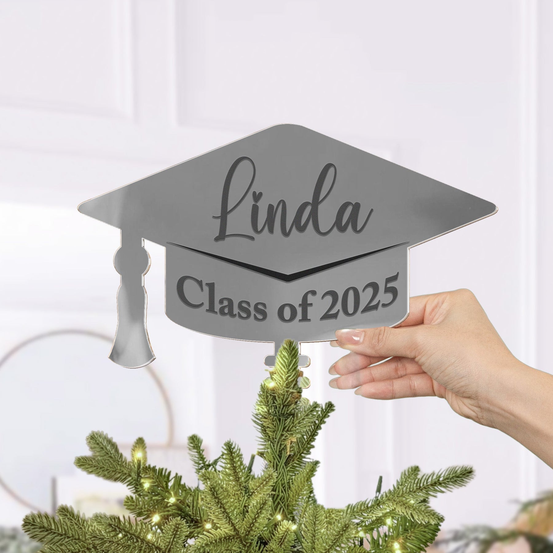 Graduation Decoration - Congrats Graduate Gift - Personalized Christmas Tree Topper