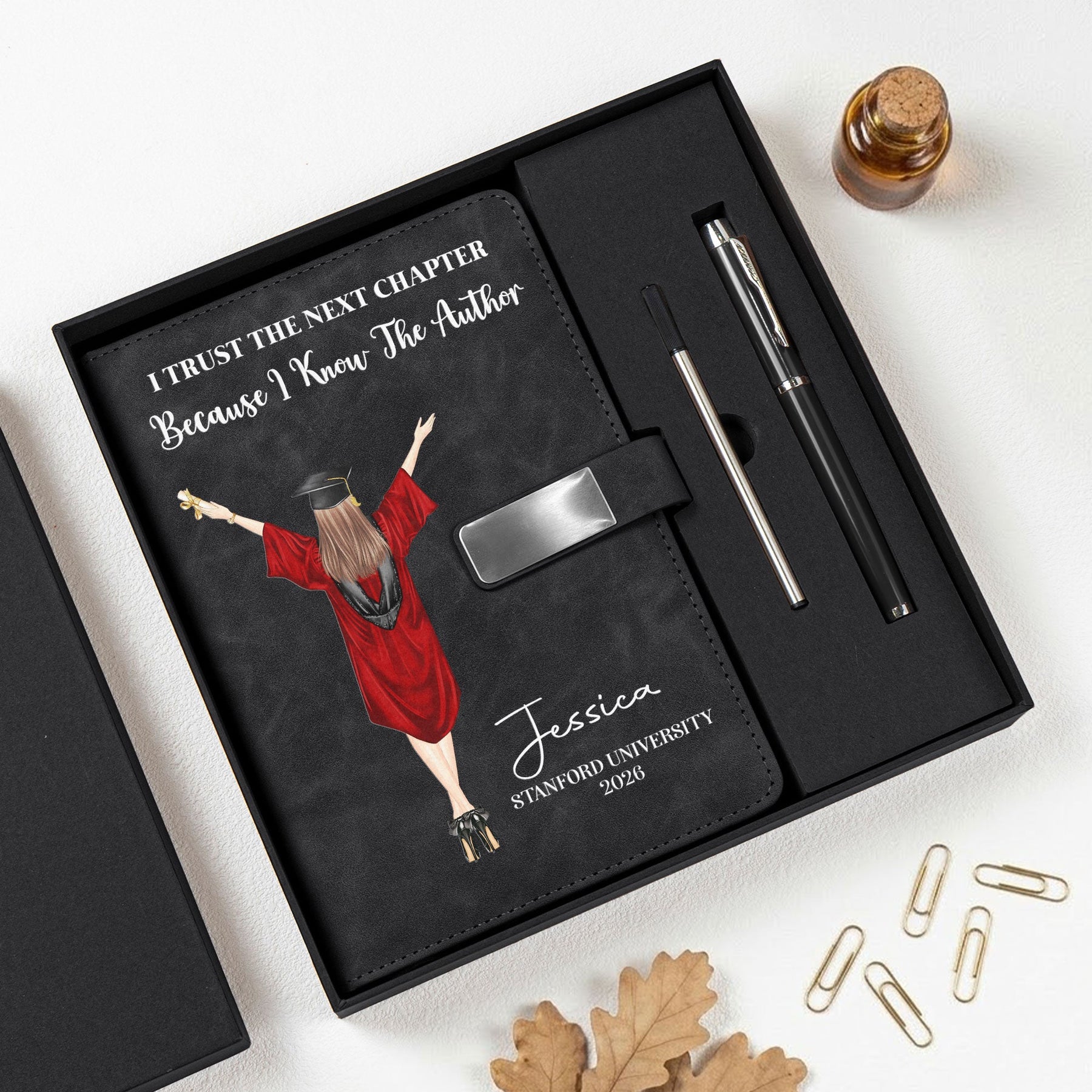 Graduation Gift For Her Him - Personalized Notebook Set