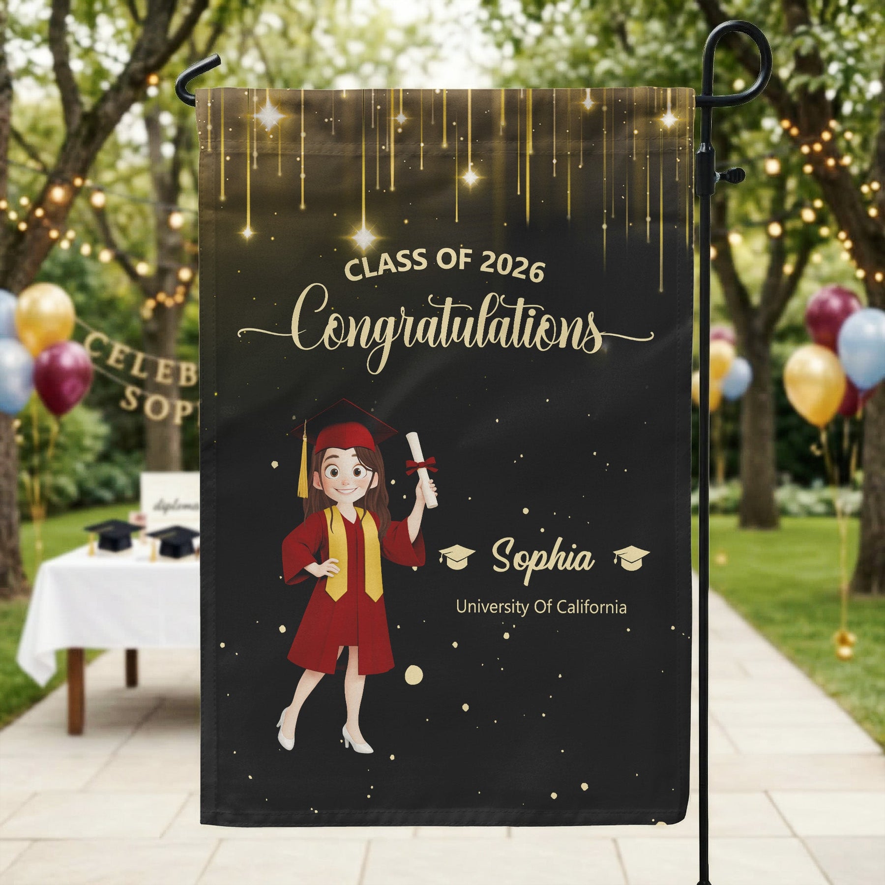 Graduation Congratulations - Personalized Flag