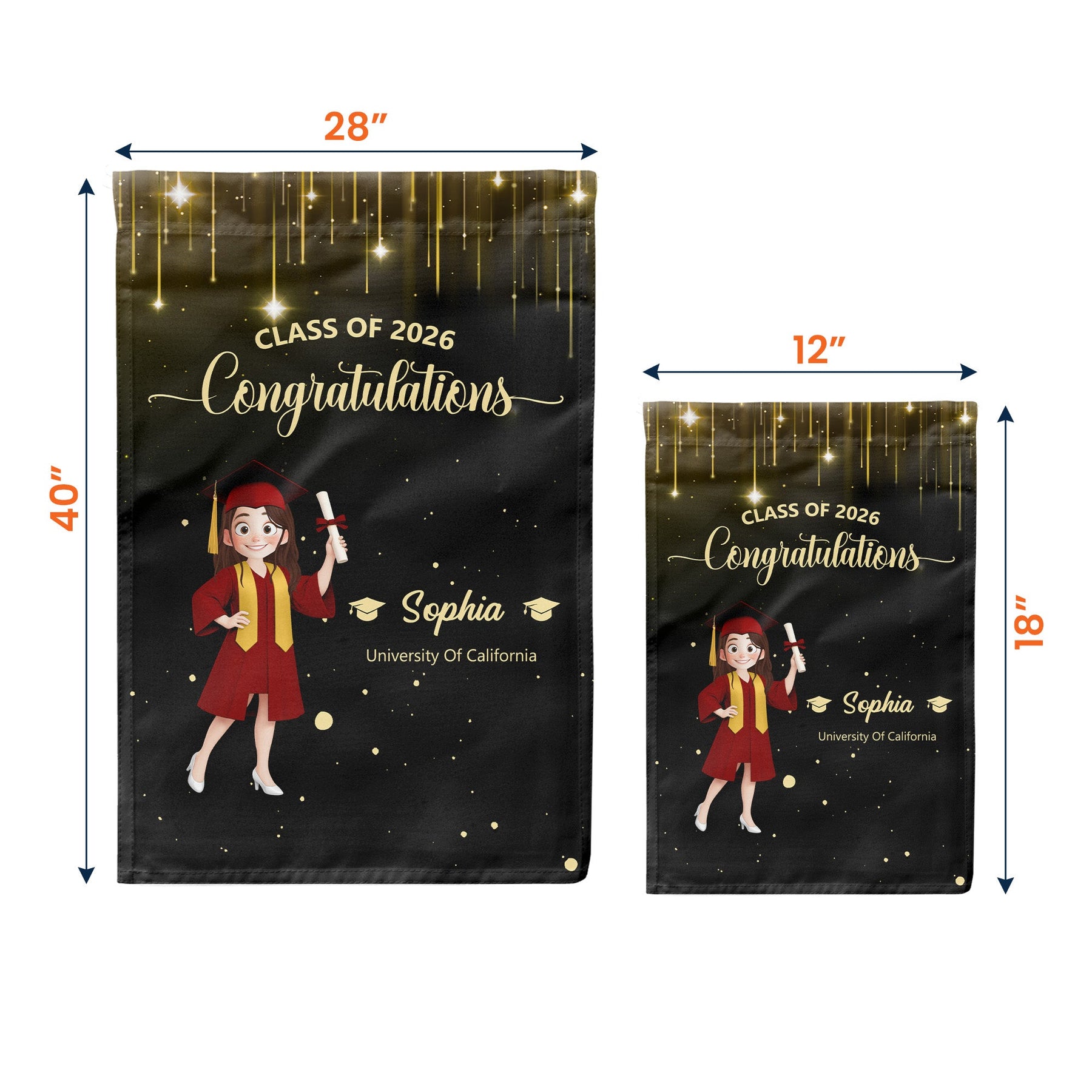 Graduation Congratulations - Personalized Flag