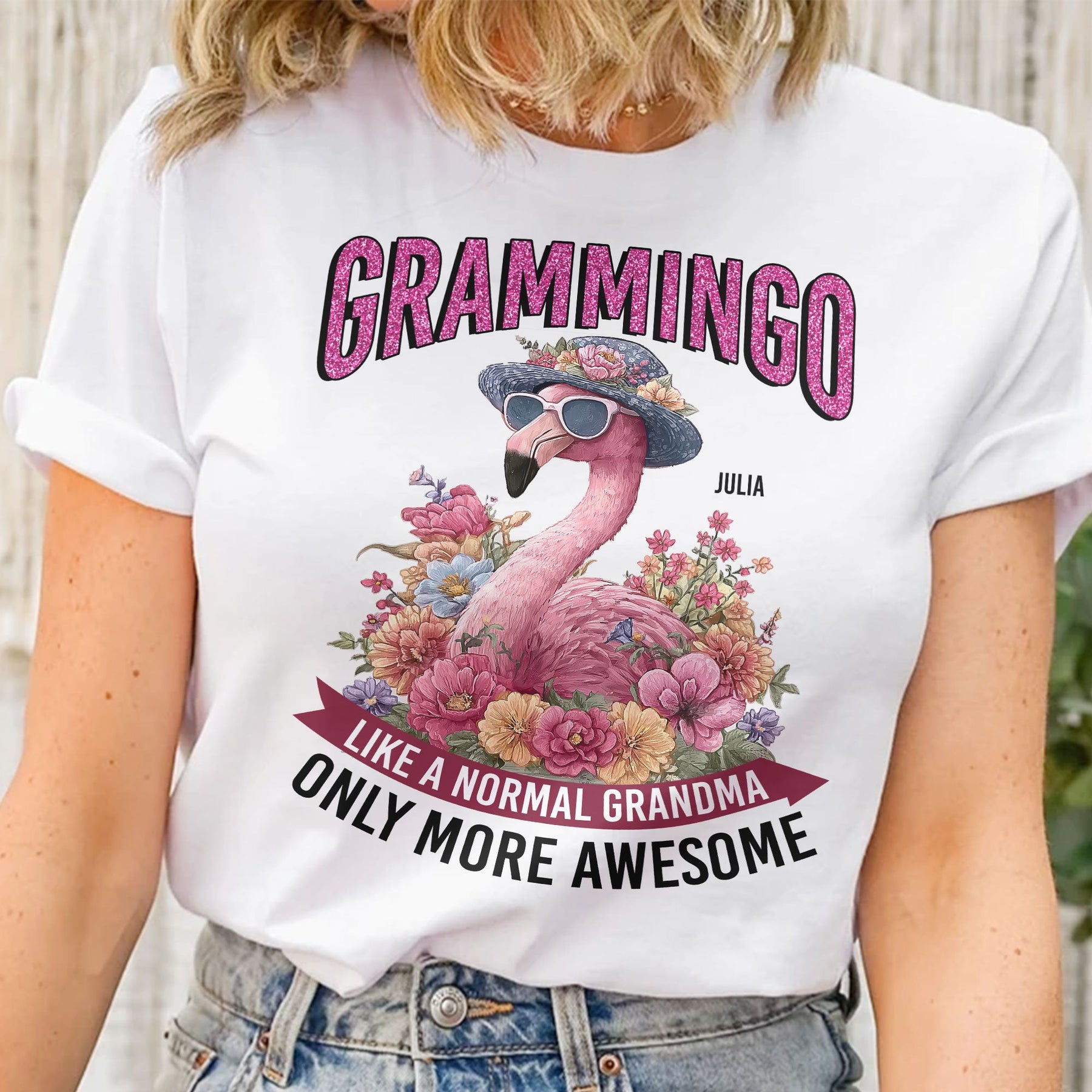 Grammingo Like A Normal Grandma, Only More Awesome - Personalized Shirt
